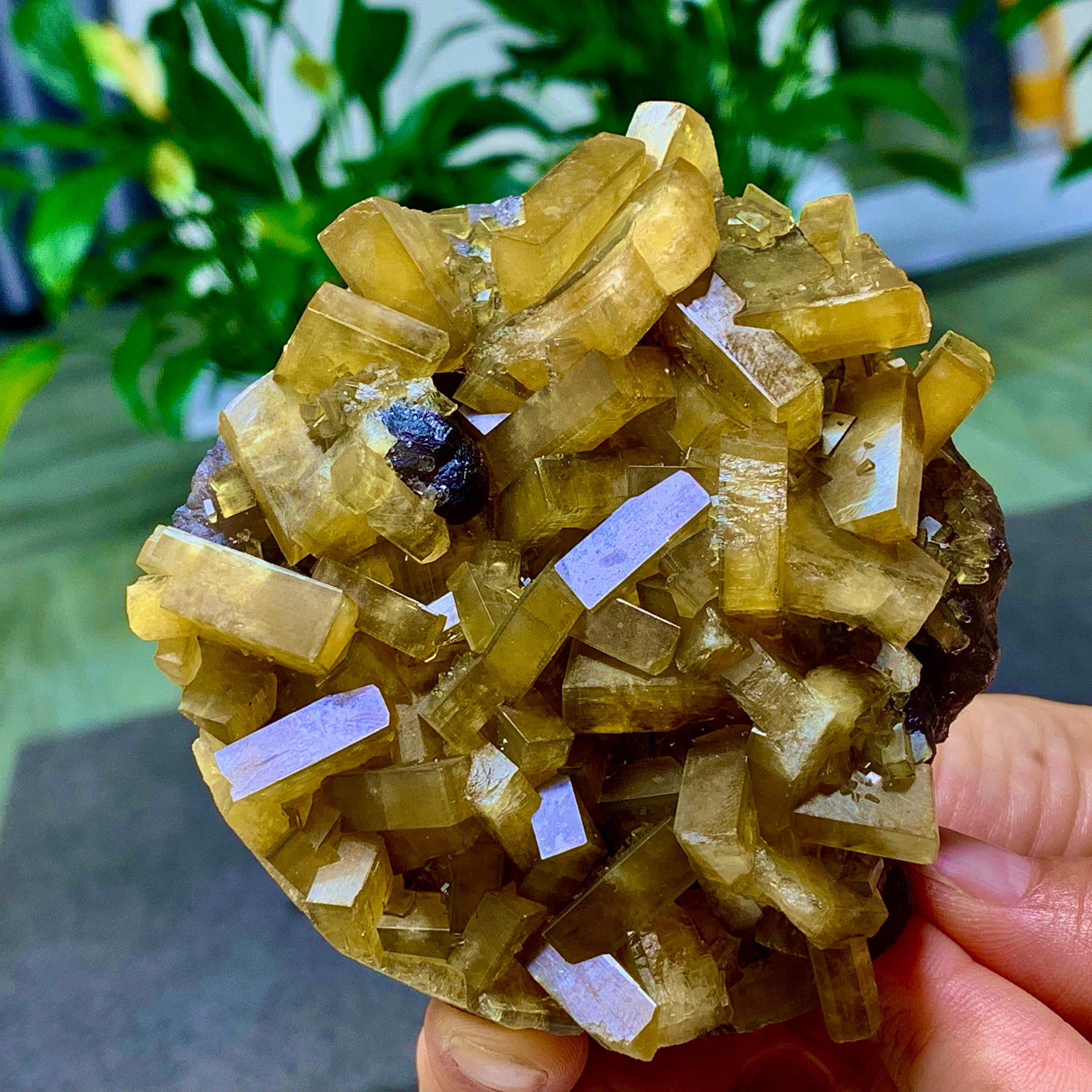 540G Natural Beautiful Shiny Golden Barite Crystal Healing