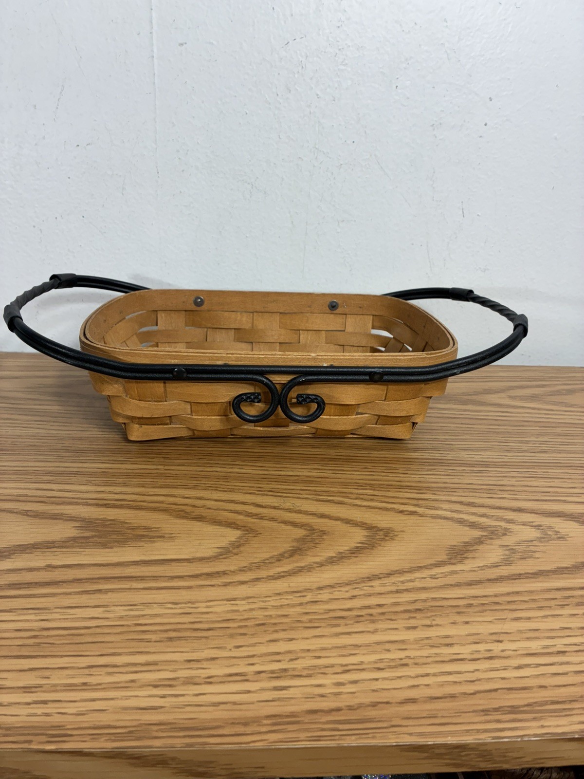 Longaberger Artisan Medium Server Basket wrought iron Handles for Casserole Dish
