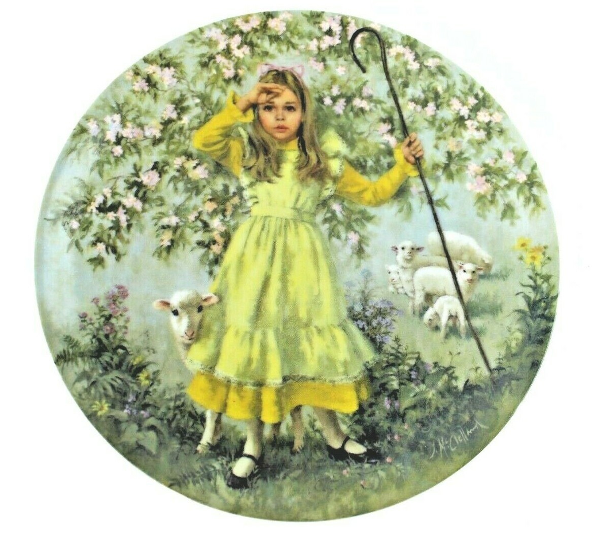 Little Bo Peep Collector Plate by John McClelland RECO  5th Issue 1983 W/COA NEW