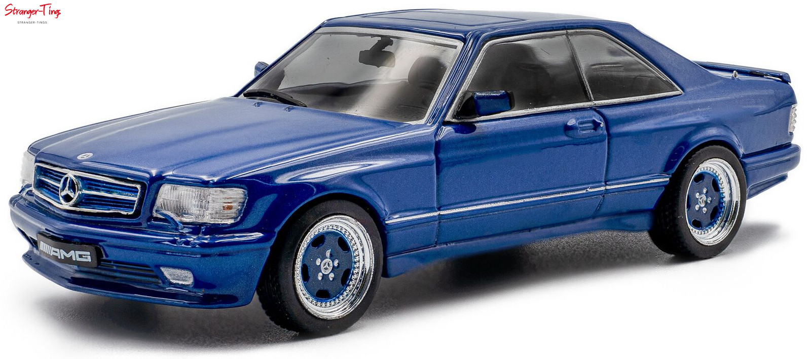 Solido Mercedes Benz 560 SEC AMG Widebody Linarite Blue Pearl 1990 1:43