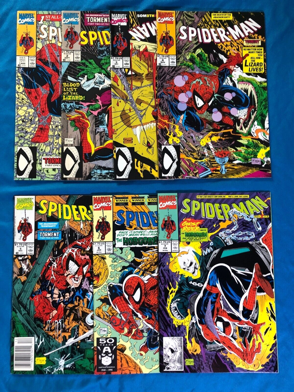 Spider-Man # 1 - 7 (1990) Green Lot Full TORMENT Story + Masques High Grade NM-