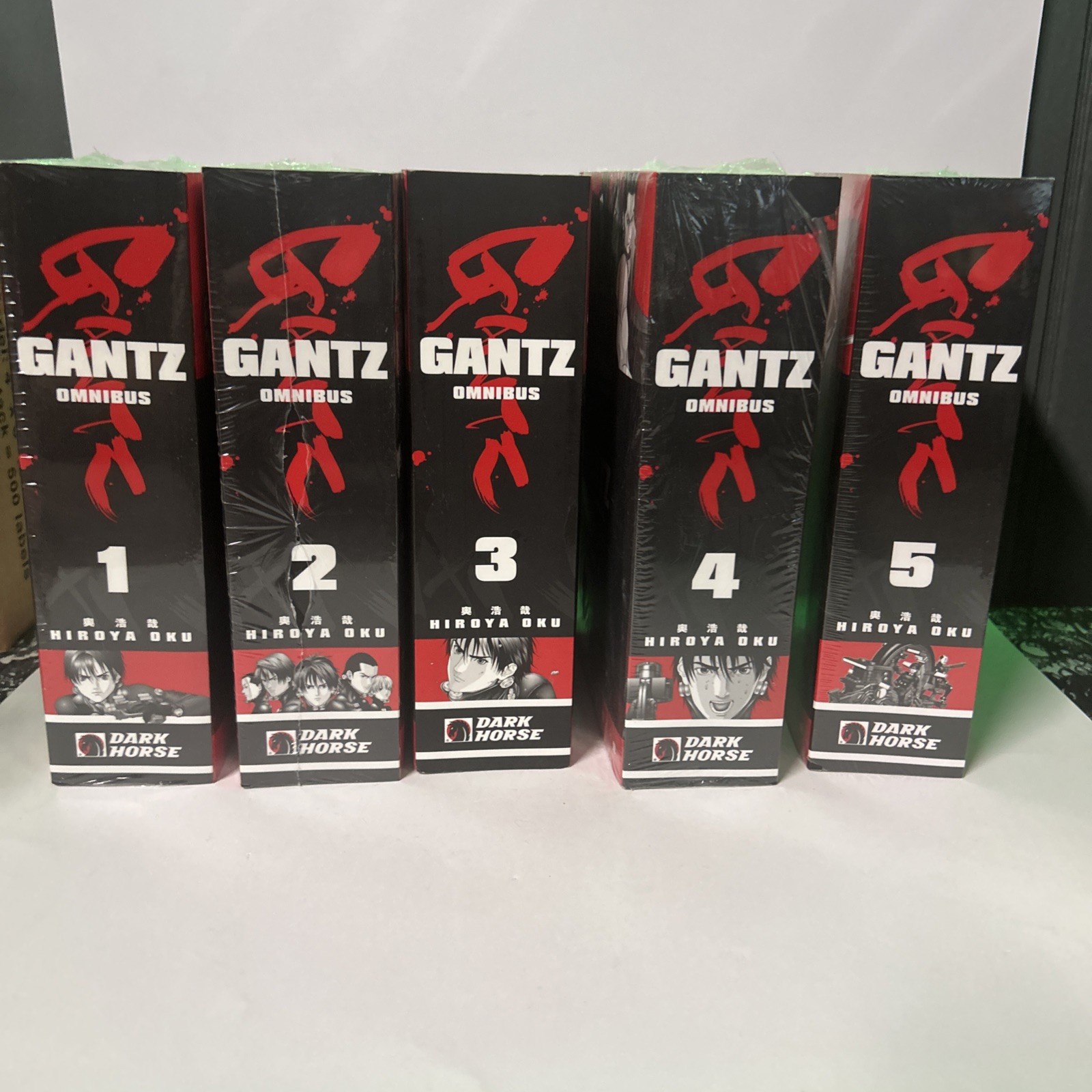 Gantz Omnibus Vol 1-5 Lot by Hiroya Oku English Dark Horse All Sealed but #3