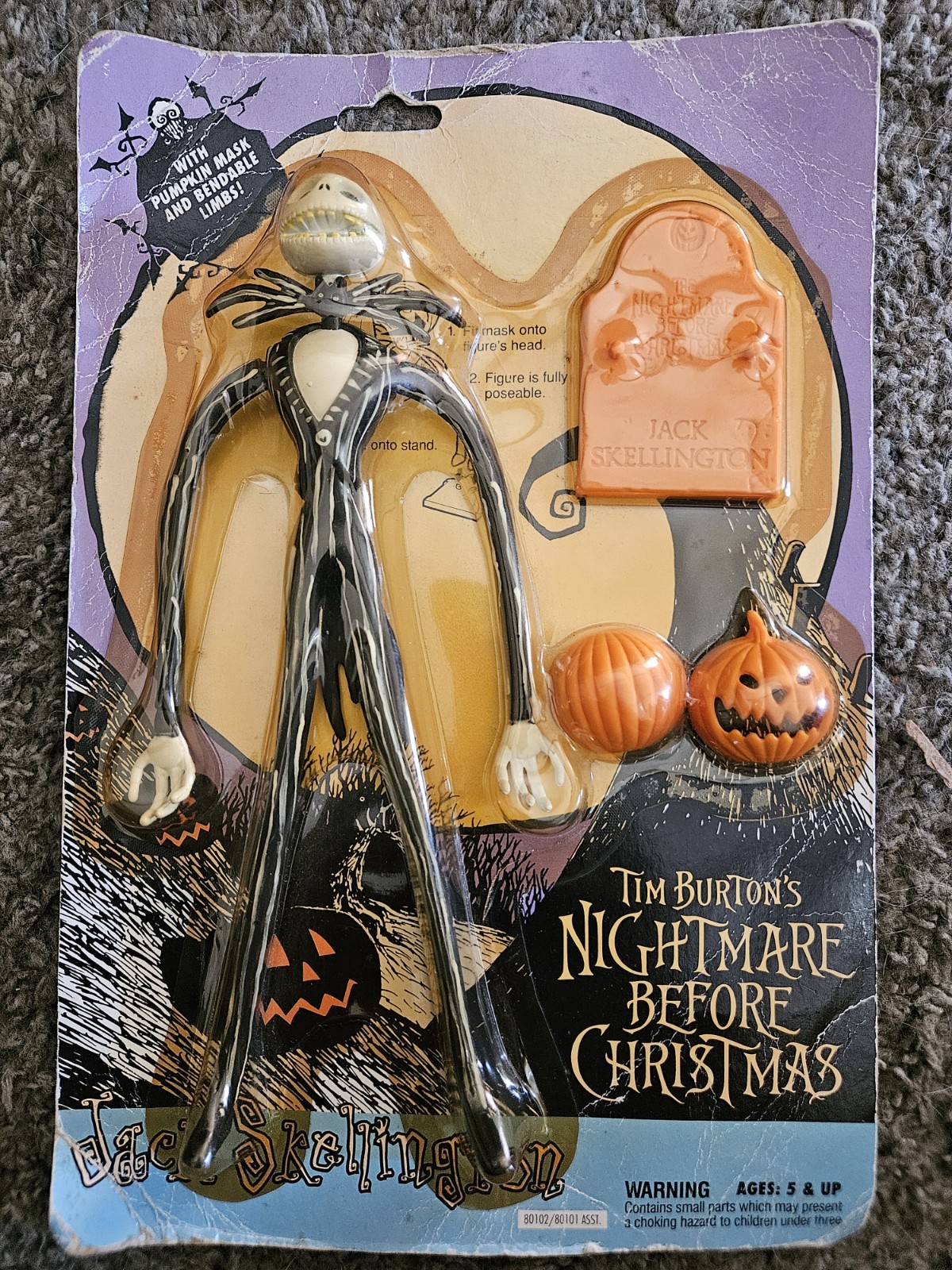 Jack Skellington - The Nightmare Before Christmas - Vintage 1993 Hasbro action