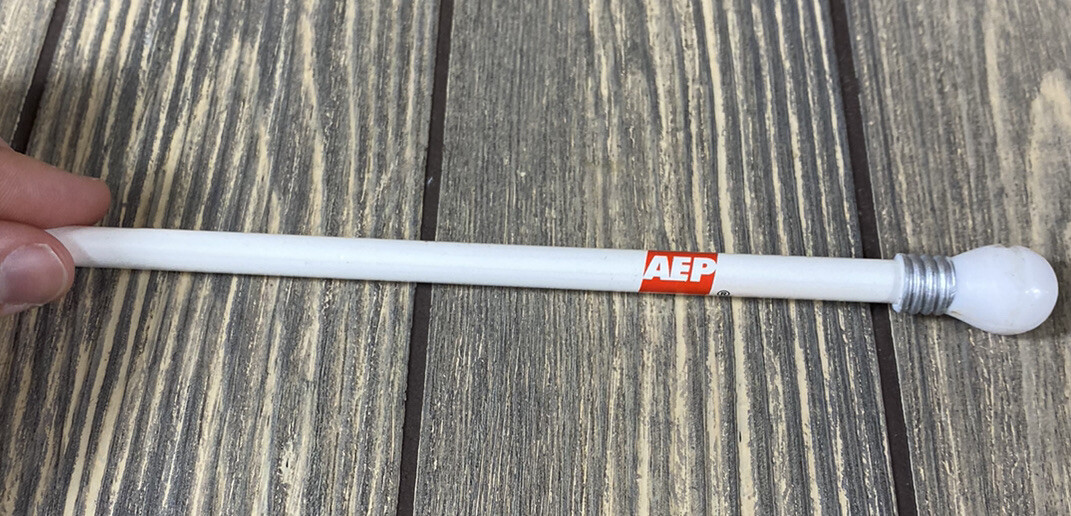 Vintage AEP Light Bulb Americas Energy Partner Unsharpened Pencil Vintage AEP Light Bulb Americas Energy Partner Unsharpened Pencil