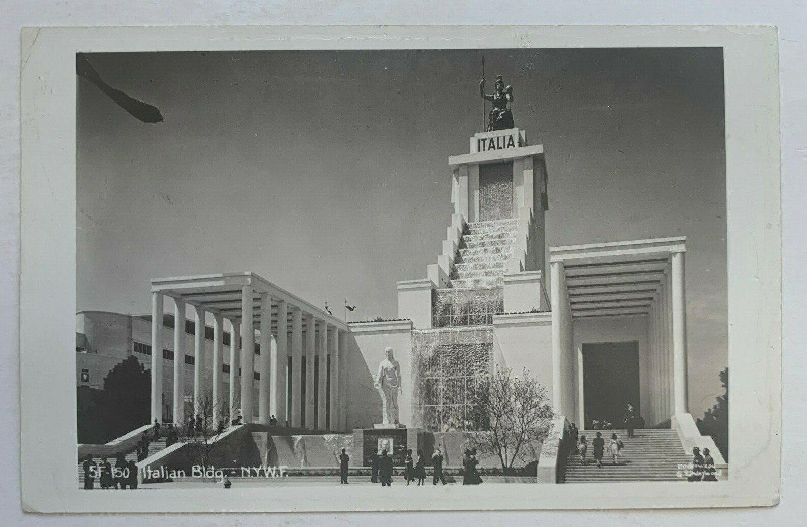 1939 NY RPPC Real Photo Postcard New York World's Fair Italy Italian Building 