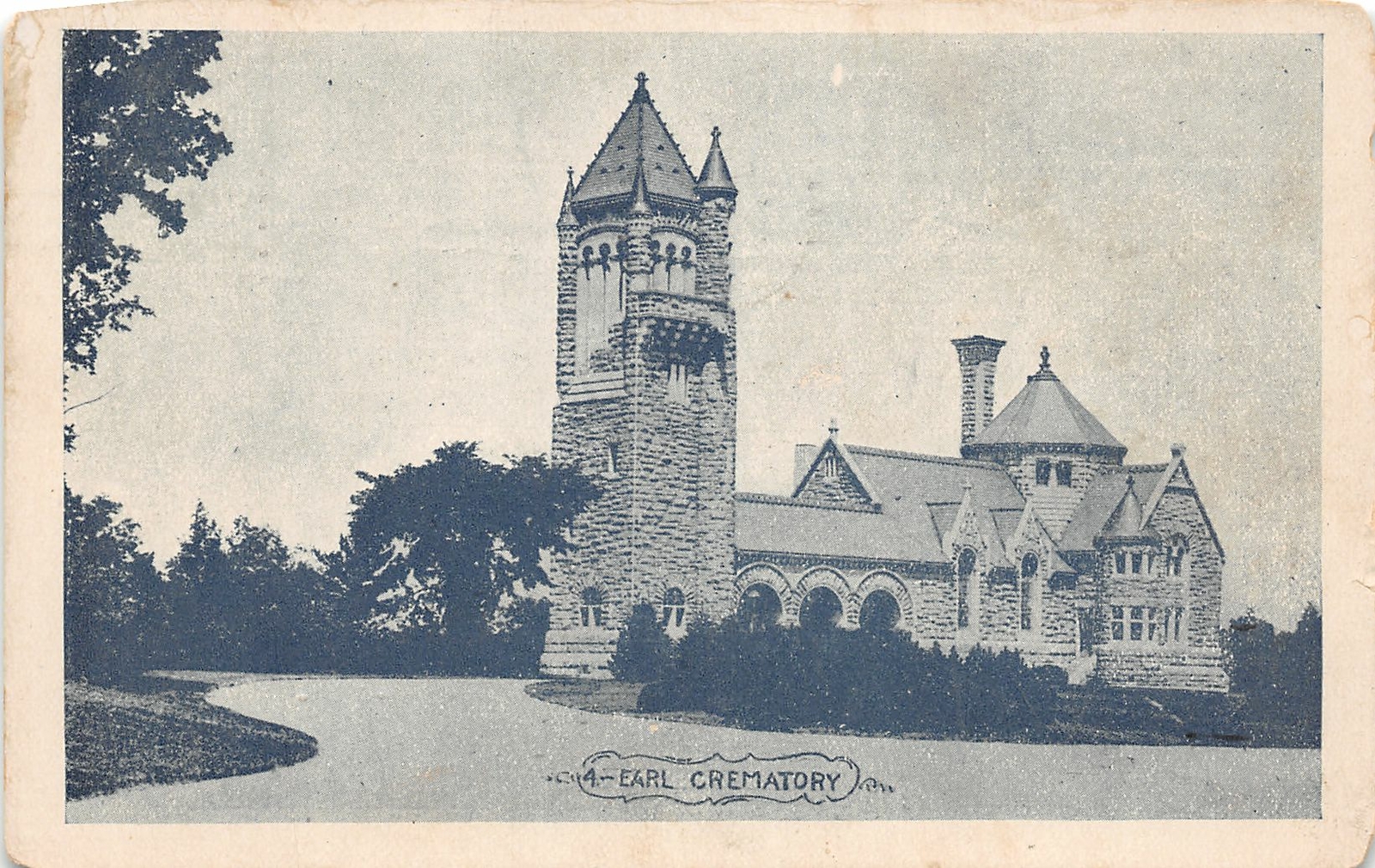 J13/ Troy New York Postcard c1910 Earl Crematory Funeral Death  273