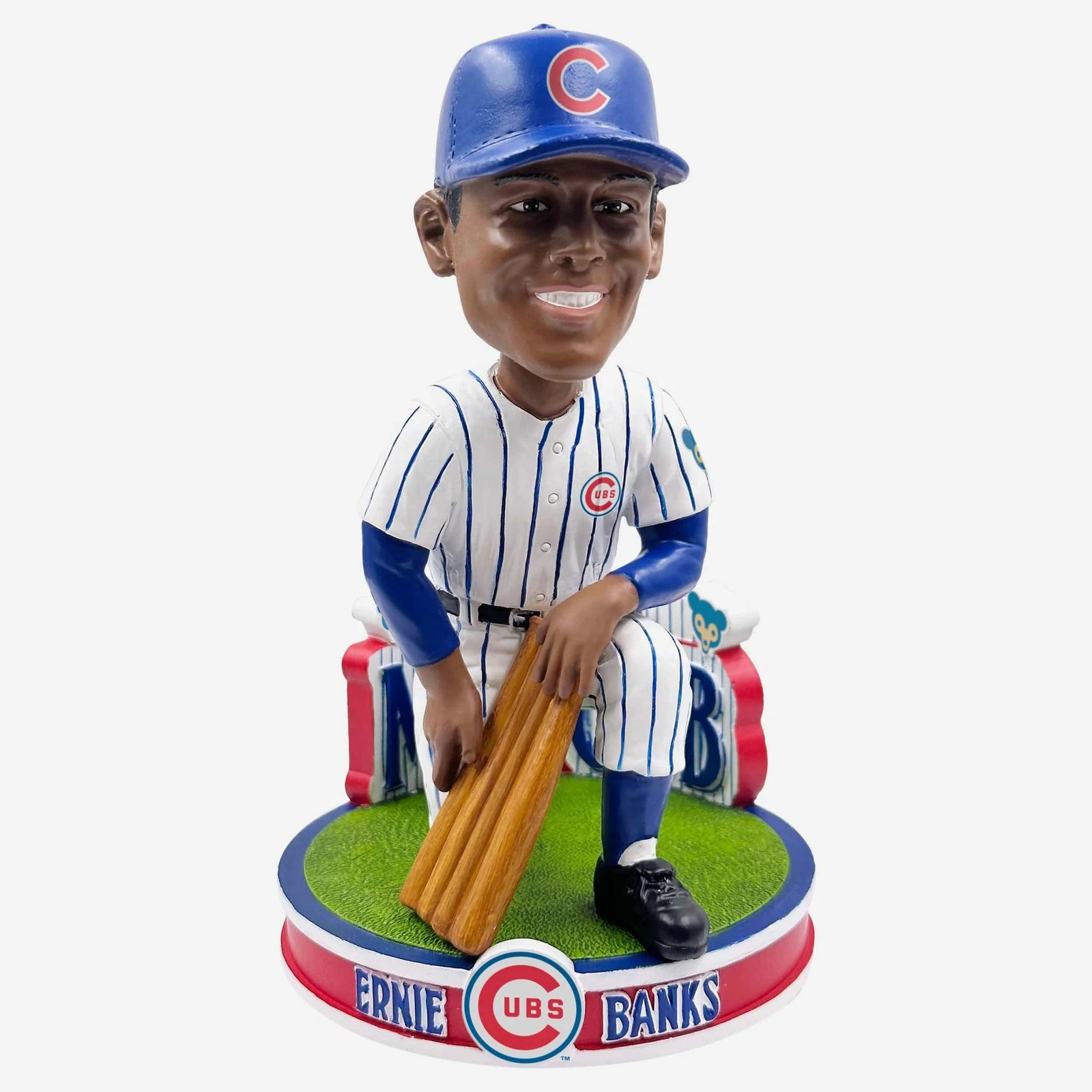 Ernie Banks Chicago Cubs Let's Play Two Bobblehead MLB Baseball