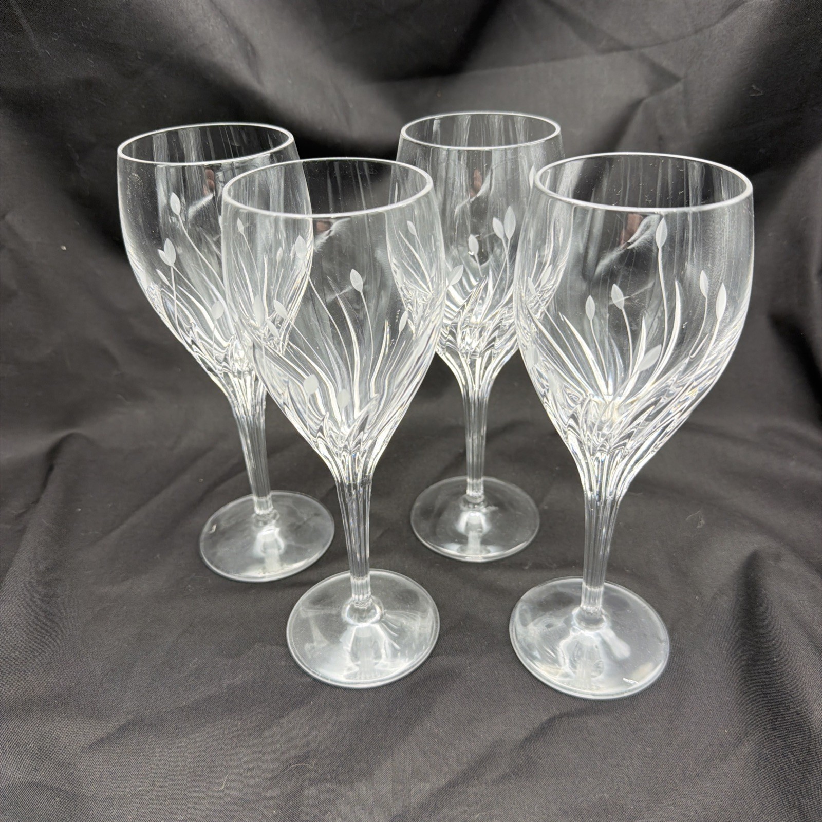 Noritake Moondust Crystal Wine Glasses – Set of 4 –  8.5 in - Discontinued