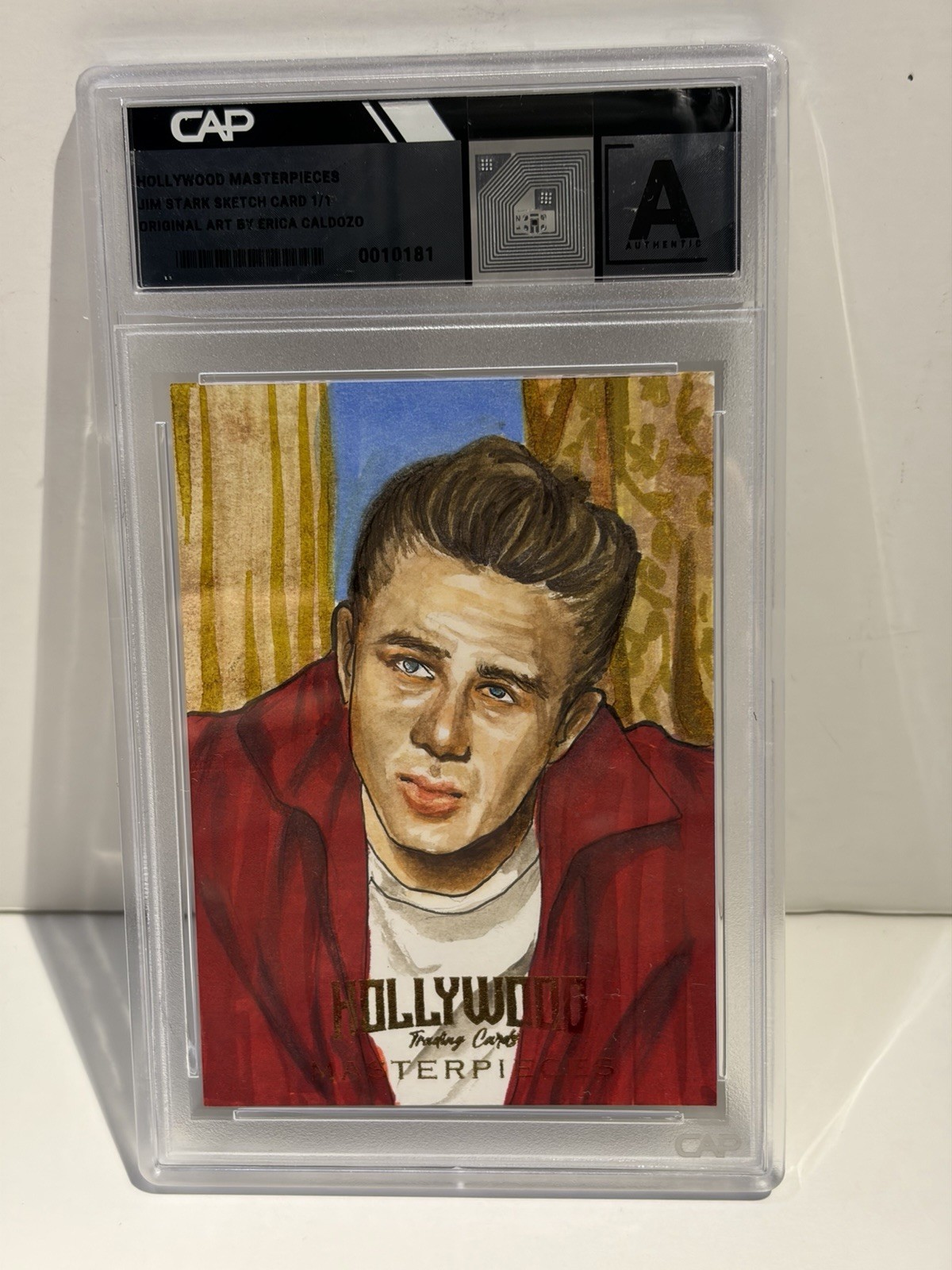Hollywood Trading Cards Series 1 Jim Stark Sketch Card by Erica Caldozo