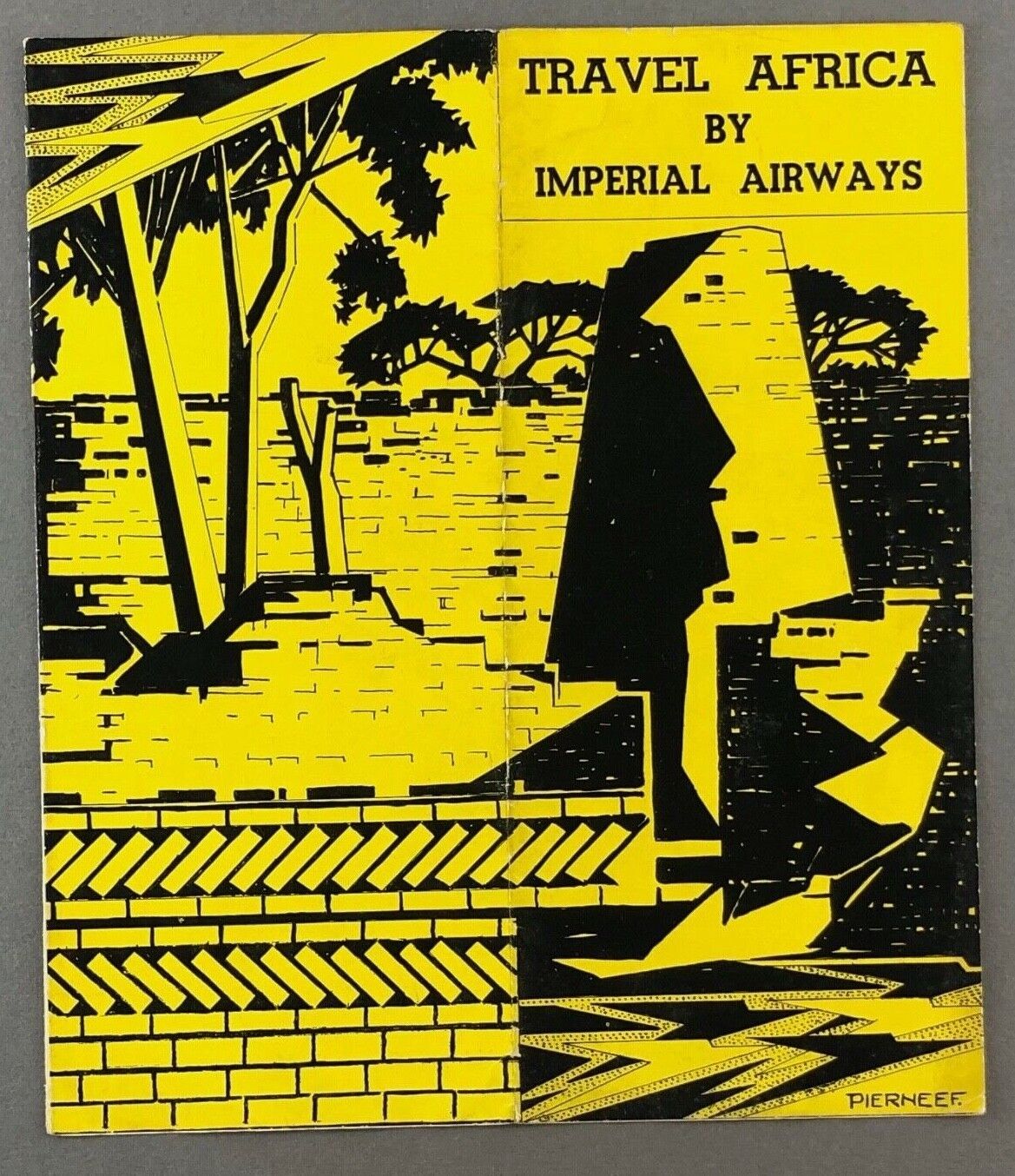 IMPERIAL AIRWAYS AFRICA AIRLINE BROCHURE 1934 CUTAWAYS HP.42 FLYING BOAT SCYLLA