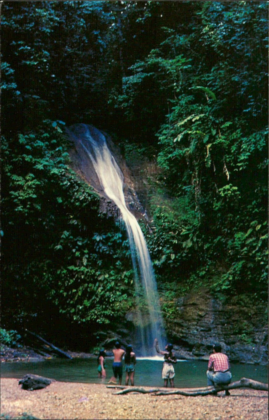 H. O. Thomas Postcard Blue Basin Waterfall Trinidad C-18495 Unposted
