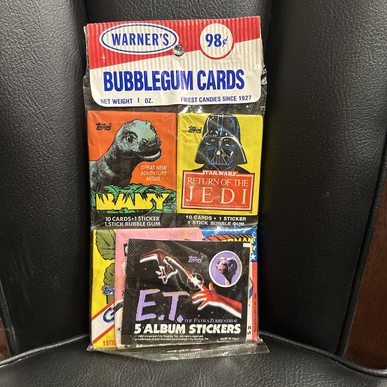 1980\'s WARNER\'S BUBBLEGUM CARDS Rare UNOPENED SEALED WAX PACK PACKAGE Star Wars