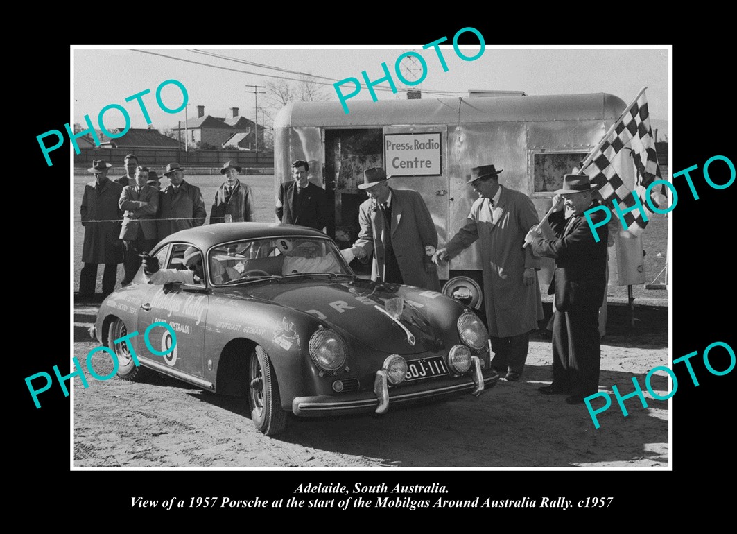 Adelaide Sa Porsche In 1957 Around Australia Rally Old Large Historic Photo