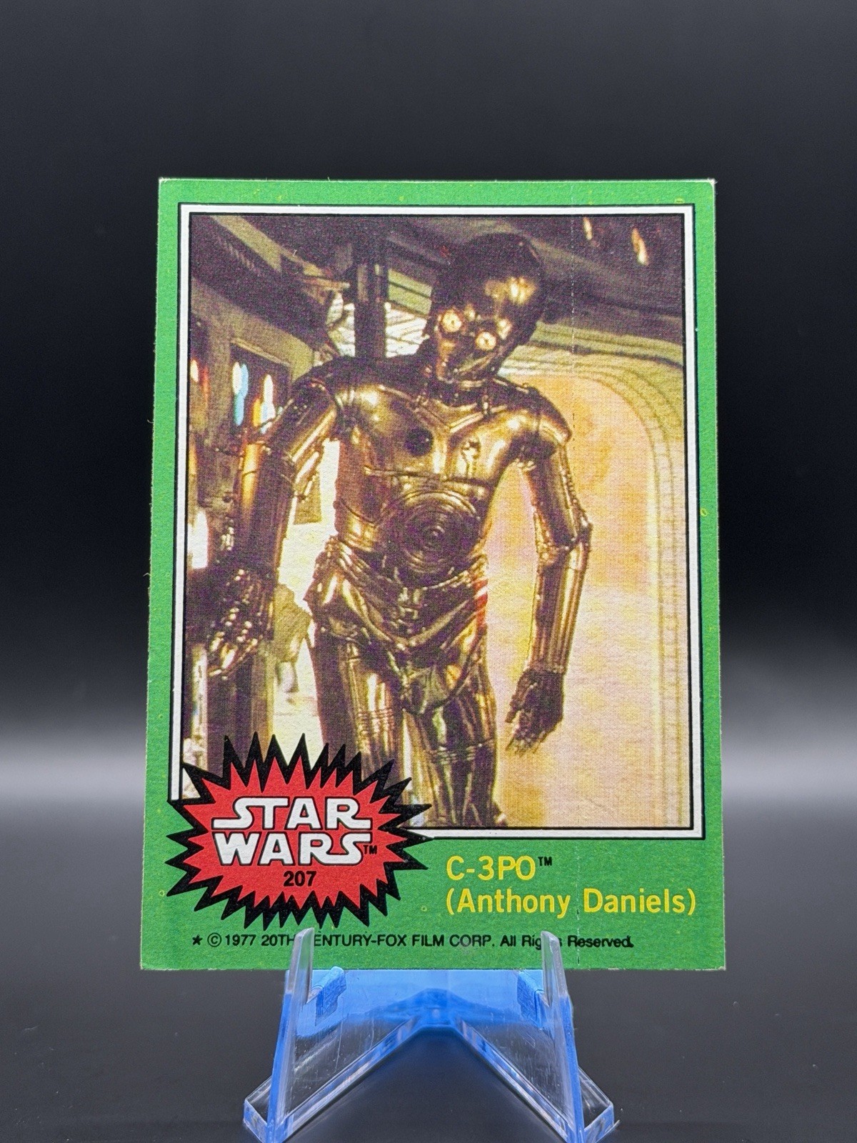 1977 Topps Star Wars Green Series 4 #207 C-3PO (Anthony Daniels) Corrected