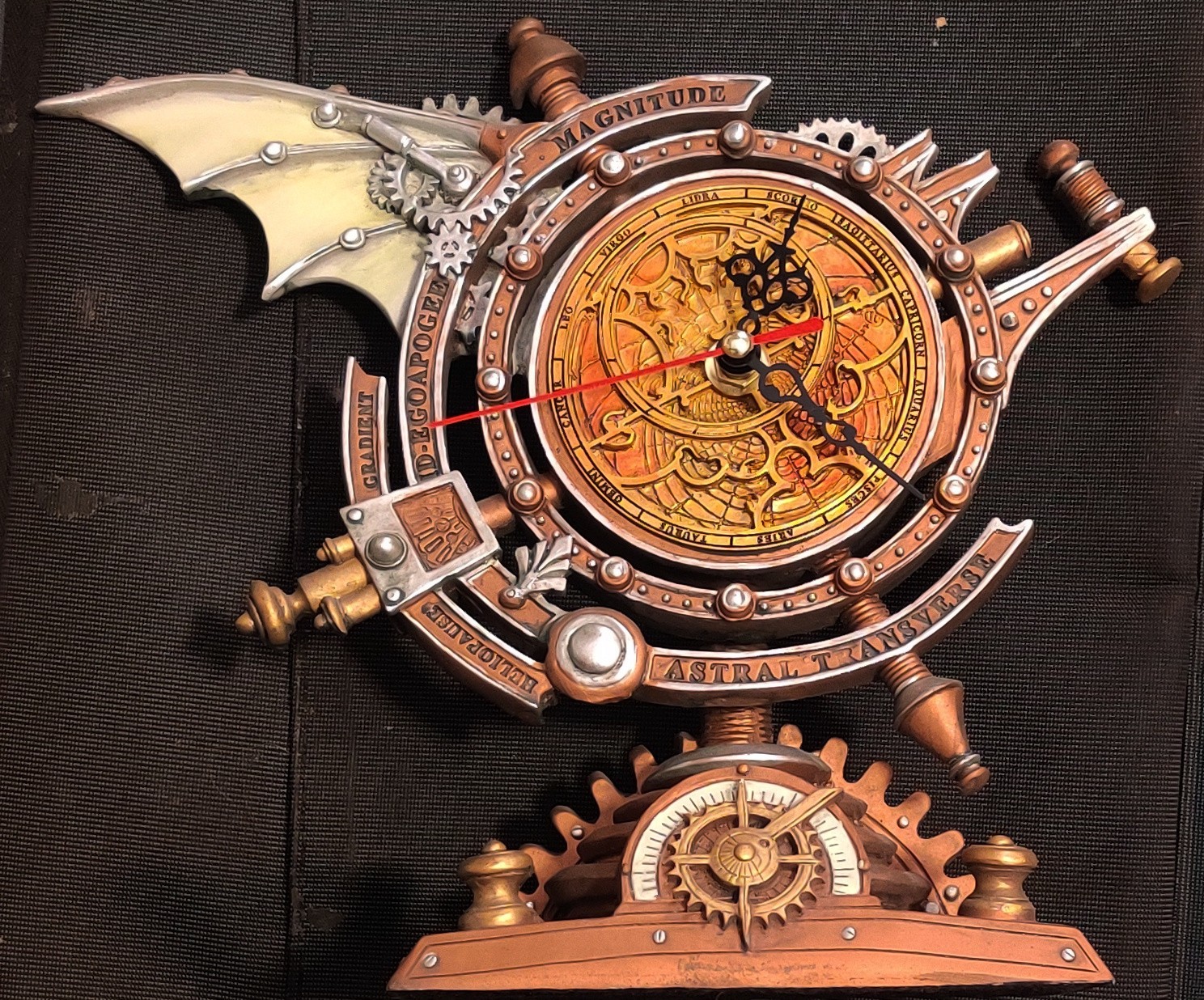 Ebros Steampunk Celestial Intergalactic Stormgrave Chronometer Table Clock