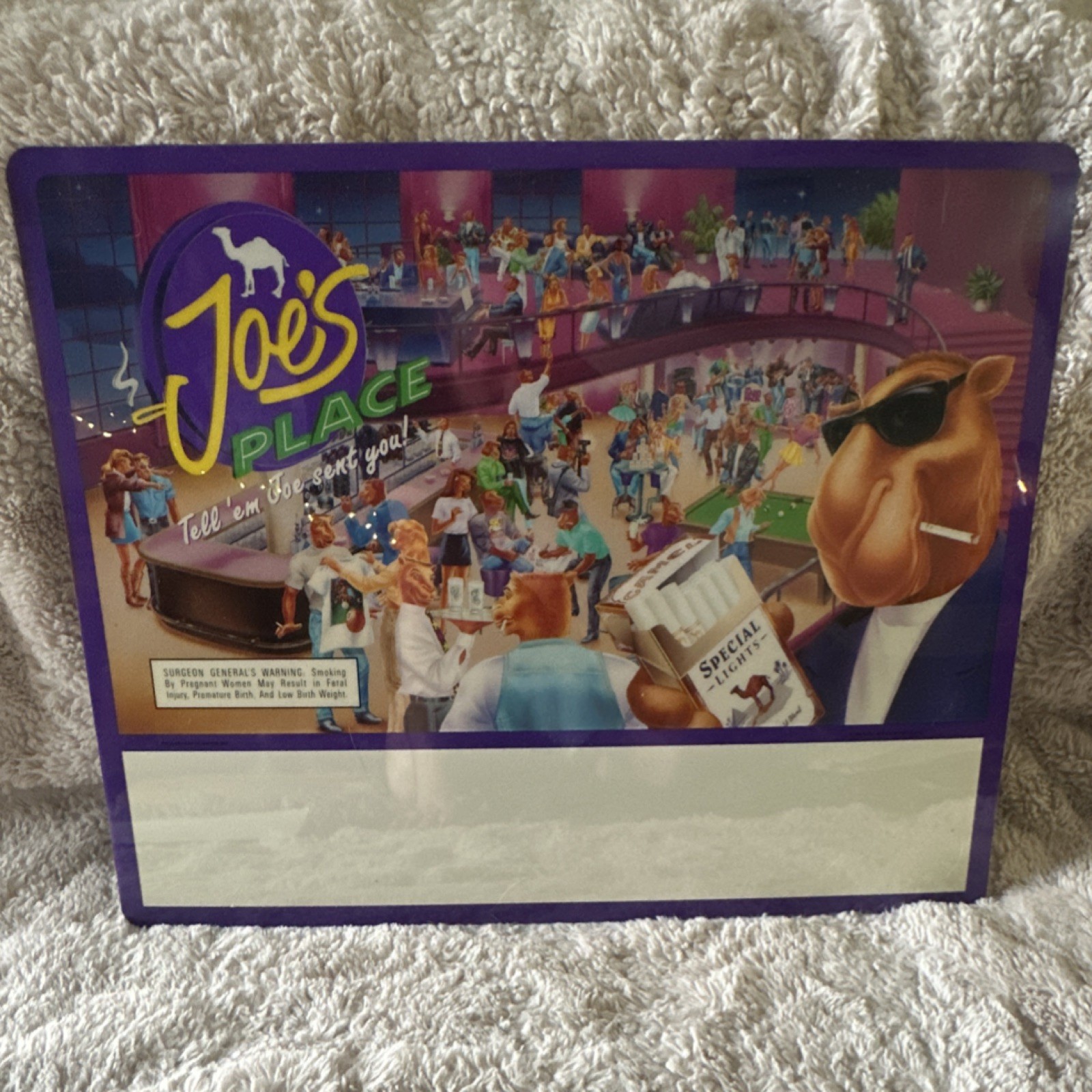 Camel Joe's Place Joe Camel Collectible Tobacco Change Mat 1994 USA