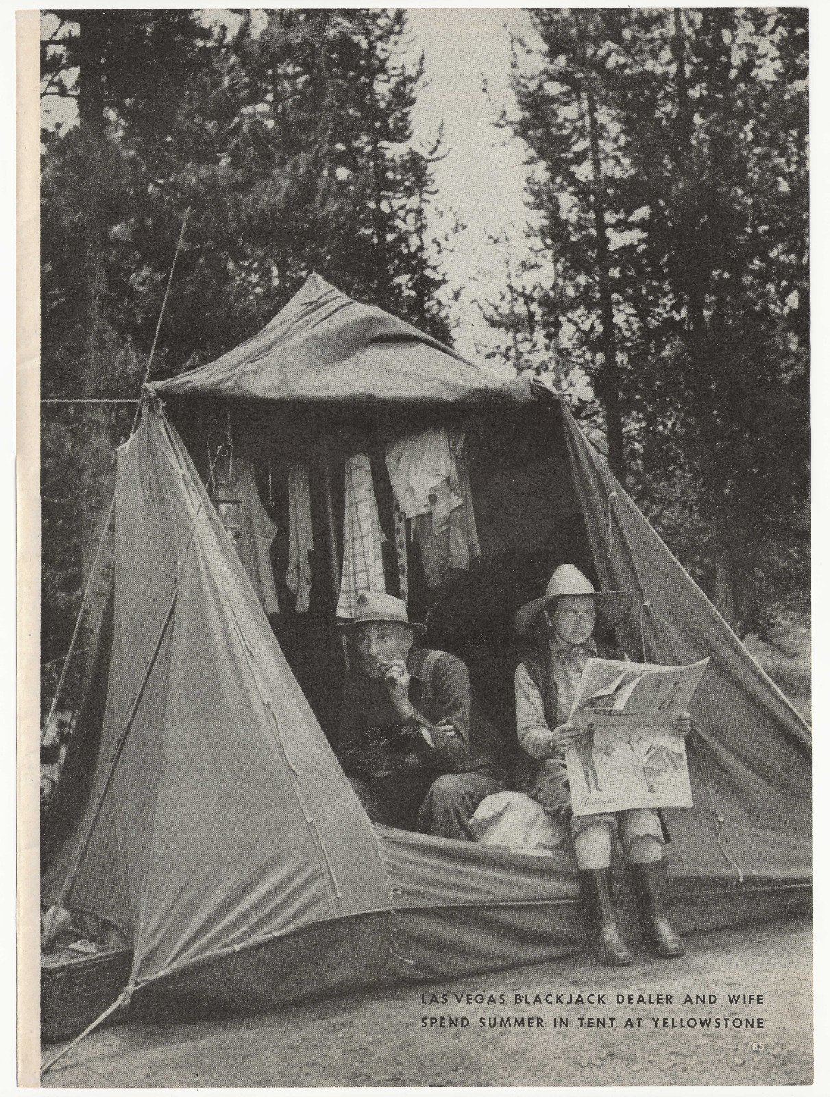 1946 Vintage Photo Print Yellowstone Park Camping \ 1946 Vintage Photo Print Yellowstone Park Camping \