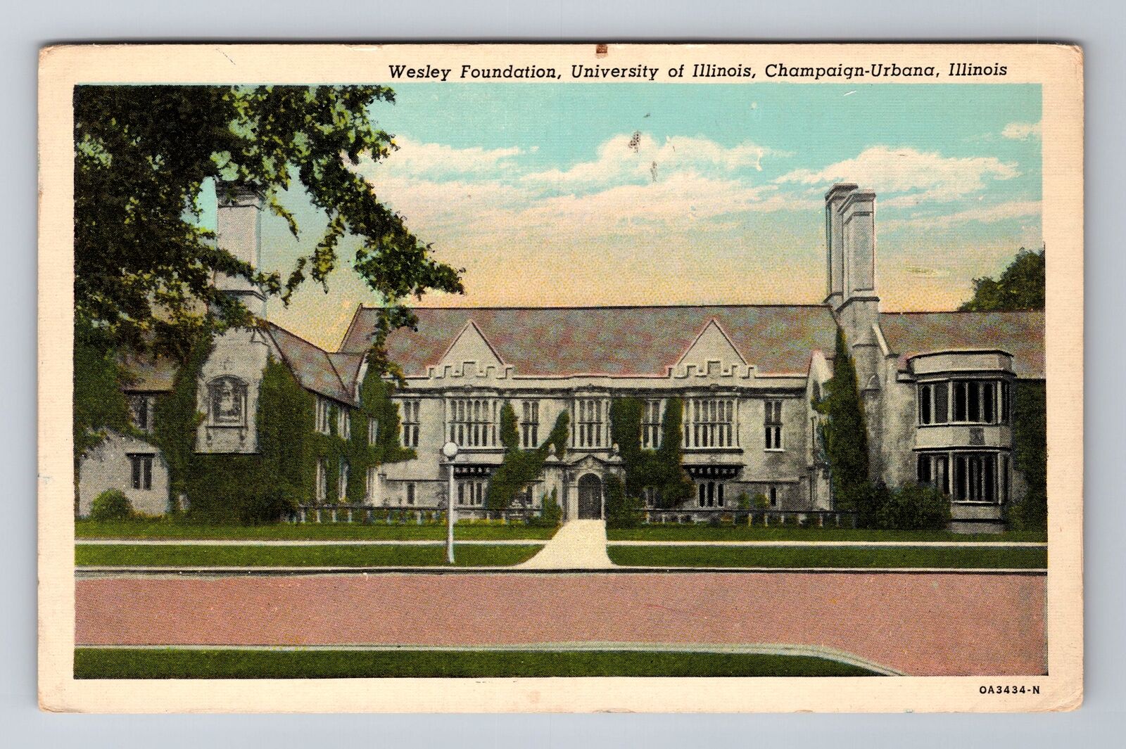 Champaign-Urbana IL-Illinois, University of Illinois, Antique Vintage Postcard