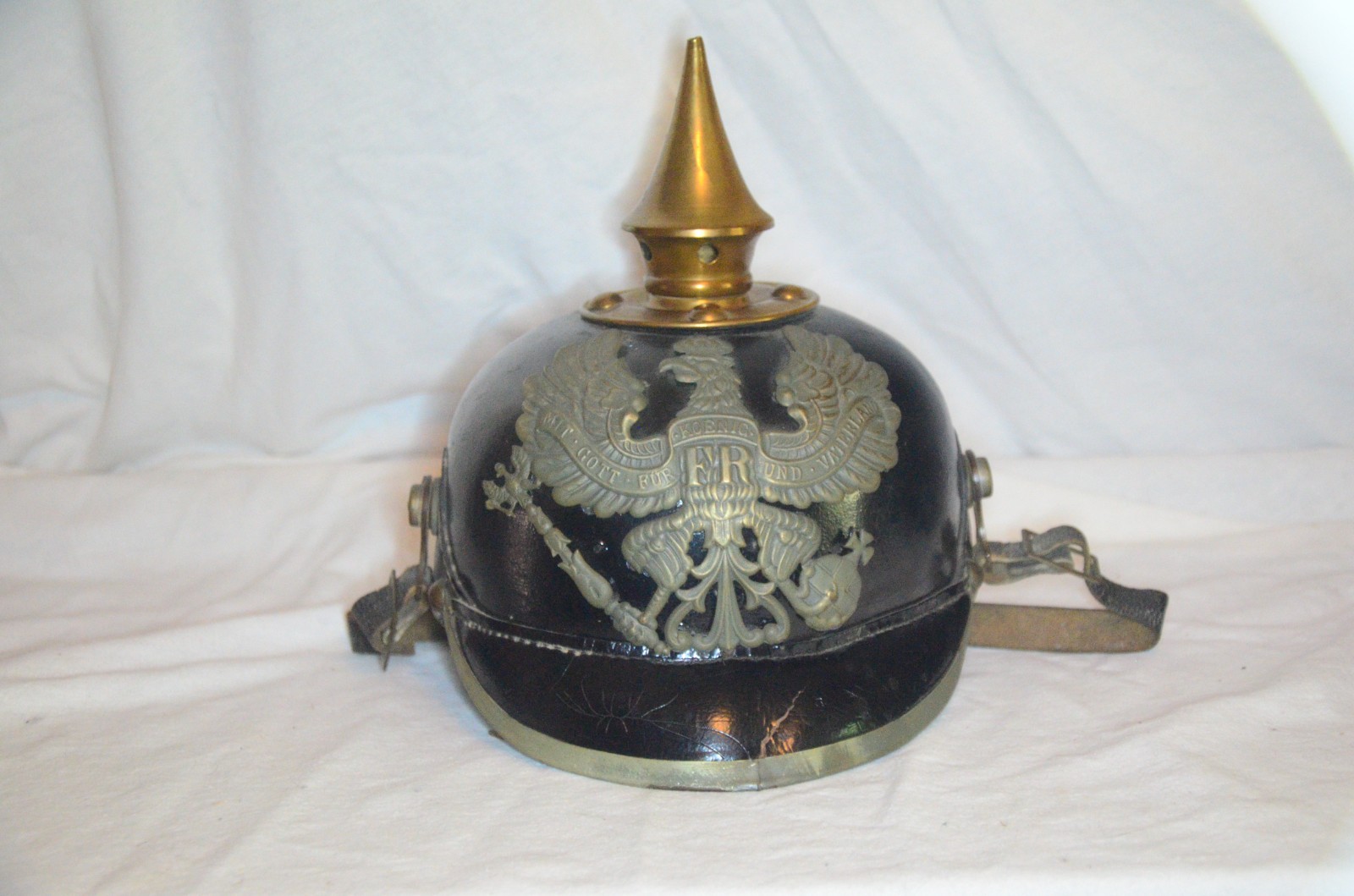 Authentic WWI Imperial German Prussian Pickelhaube Helmet – 1914 B.A. IX Depot M