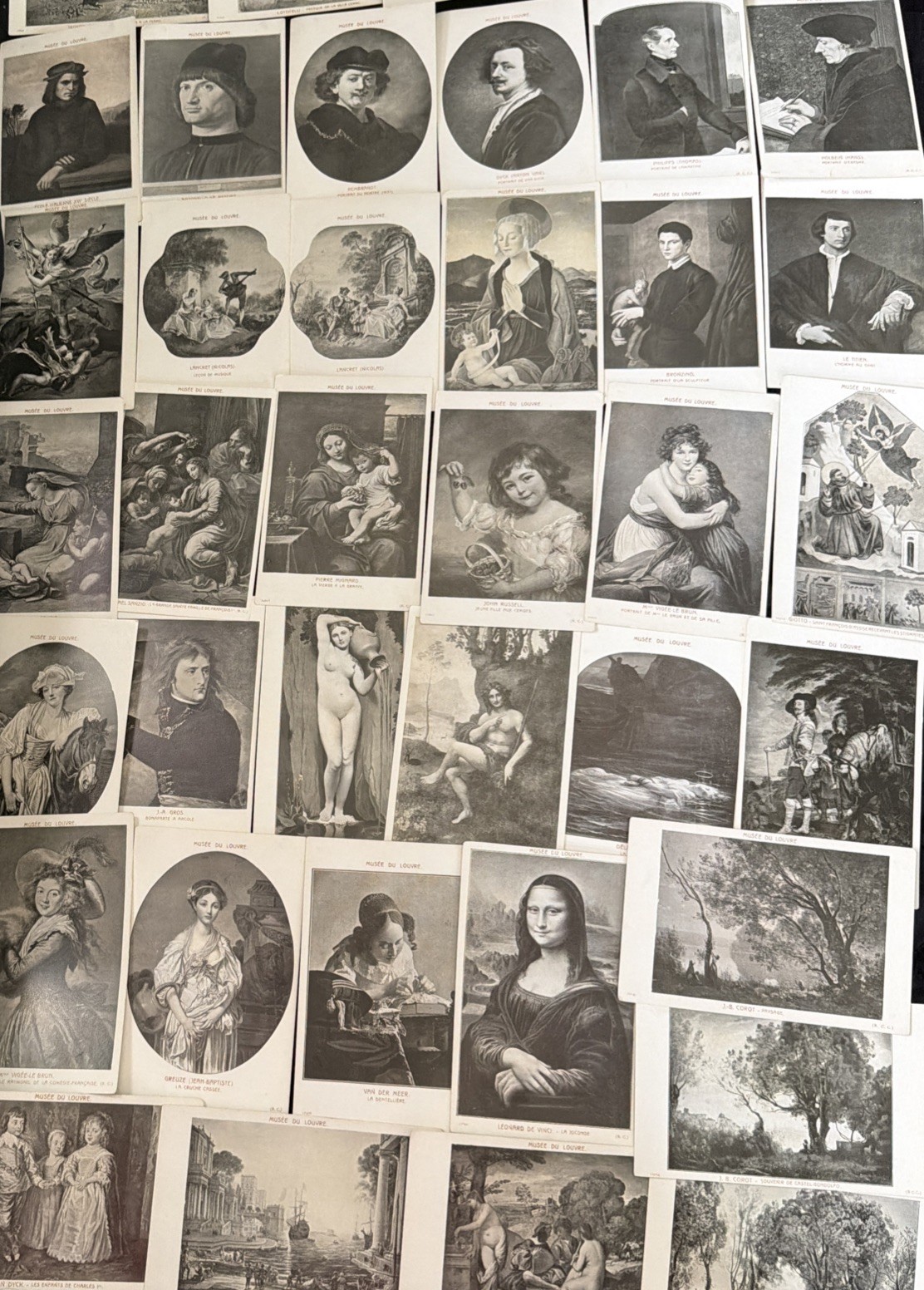 Lot 40 Vintage Musée du Louvre Art Postcards Raphael Rembrandt Da Vinci & More