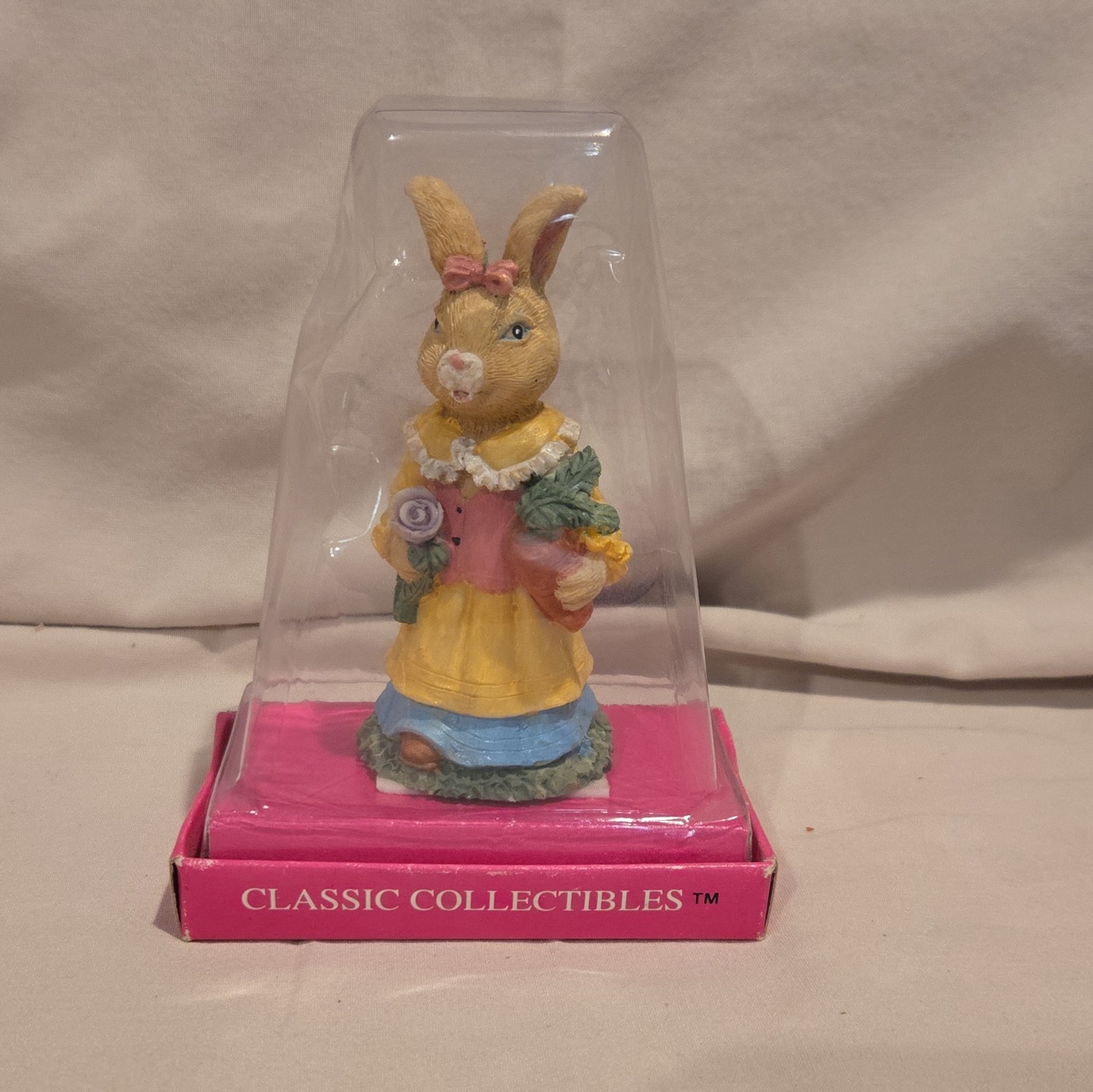 Classic Collectibles Handcrafted Painted Bunny Rabbit Figurine, Boxed
