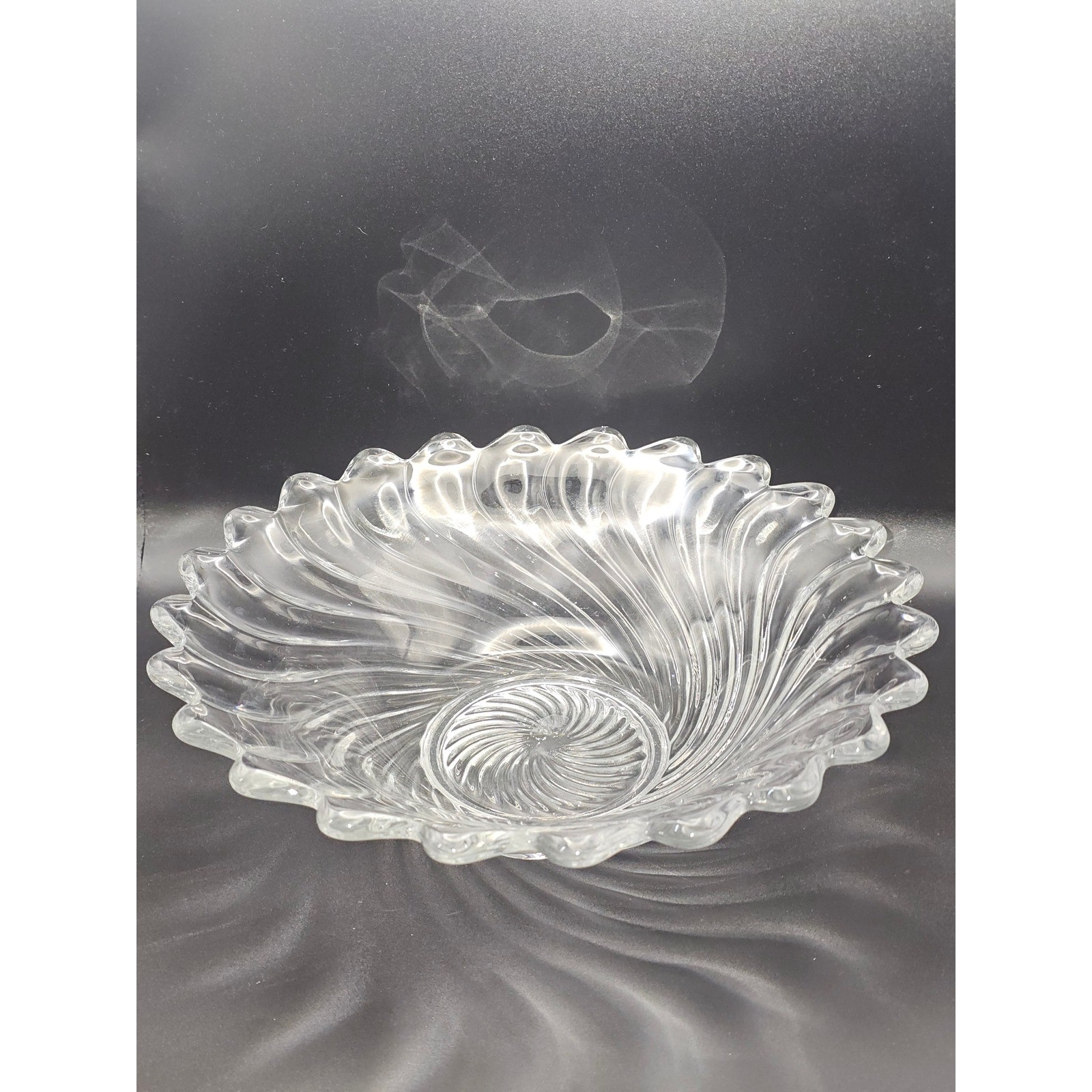 Vintage Fostoria Colony-Swirl Serving Bowl 11 inches