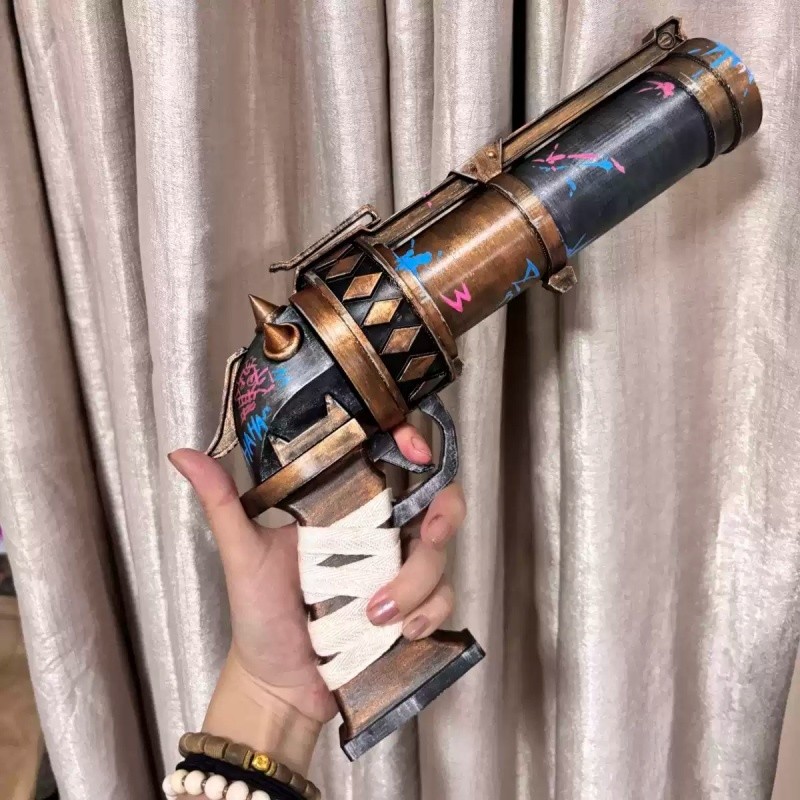 30CM Arcane: League of Legends Jinx Revolver Pistol Cosplay Props Jinx Accessory