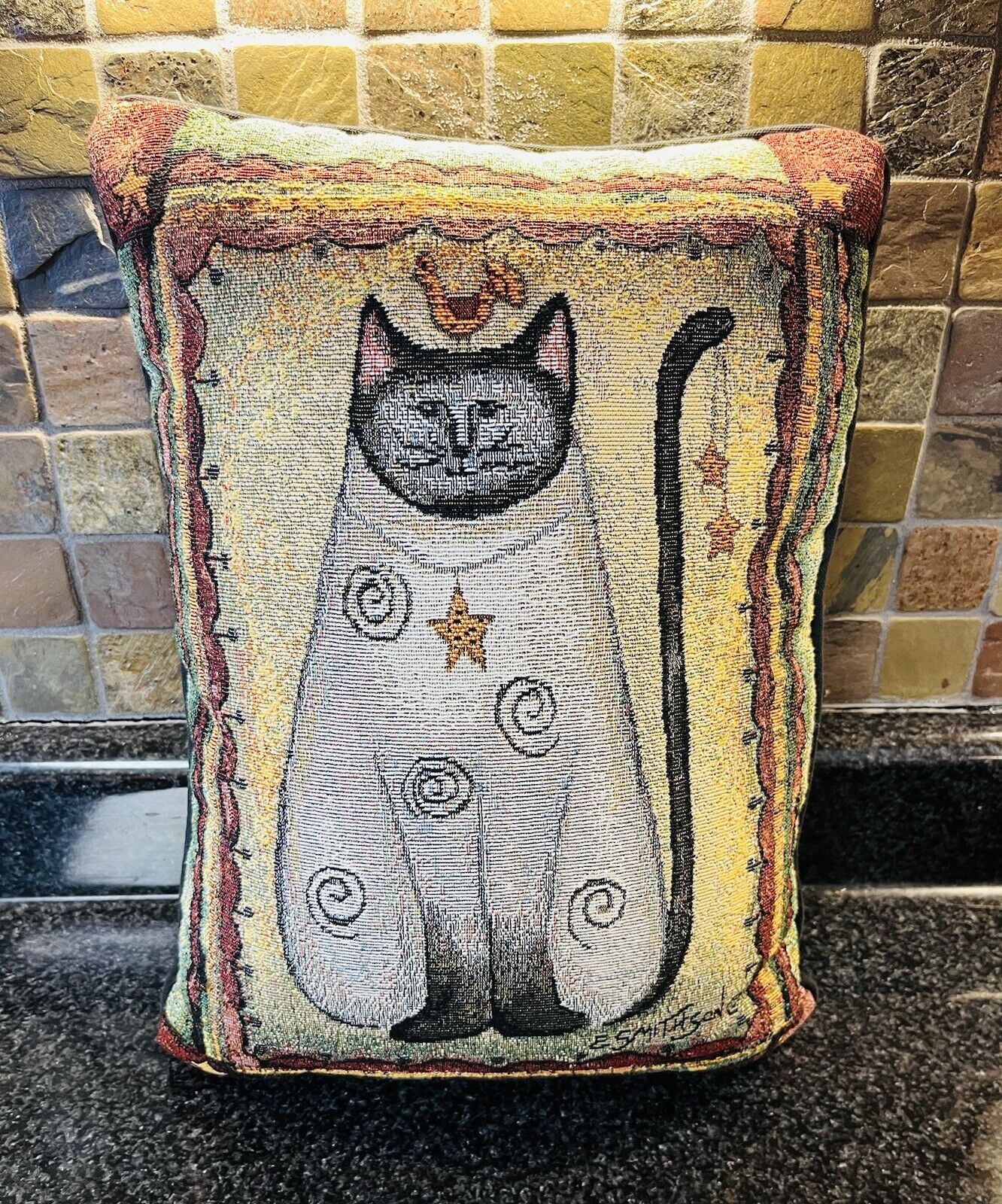 Cat Tapestry Throw Pillow