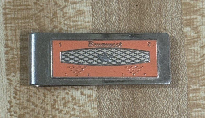 Vintage 1960\'s Brunswick Gold Crown Equipment Advertising Money Clip