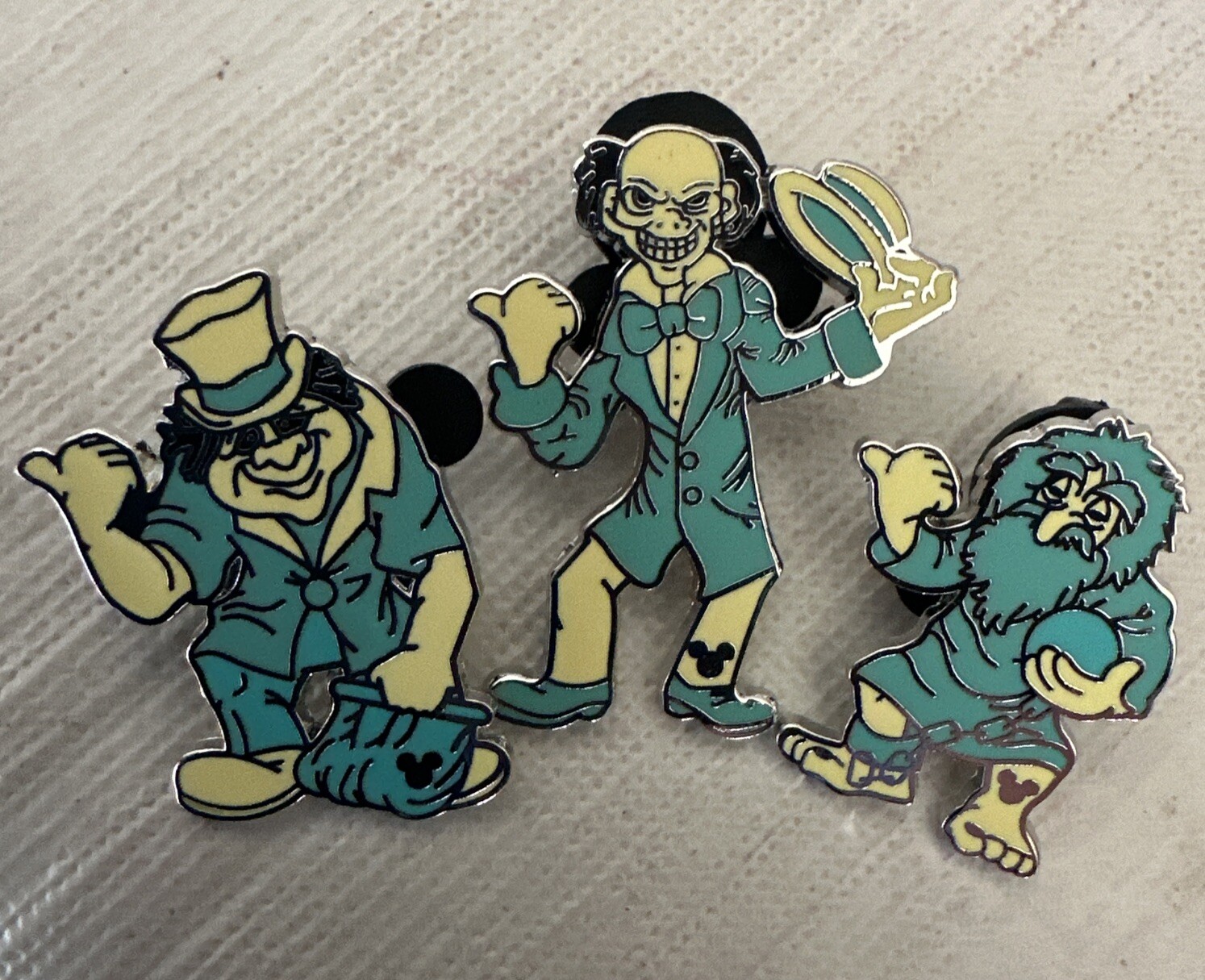 WDW Disney Haunted Mansion Hitch Hiking Ghost Hidden Mickey Set of 3 Pins WDW Disney Haunted Mansion Hitch Hiking Ghost Hidden Mickey Set of 3 Pins