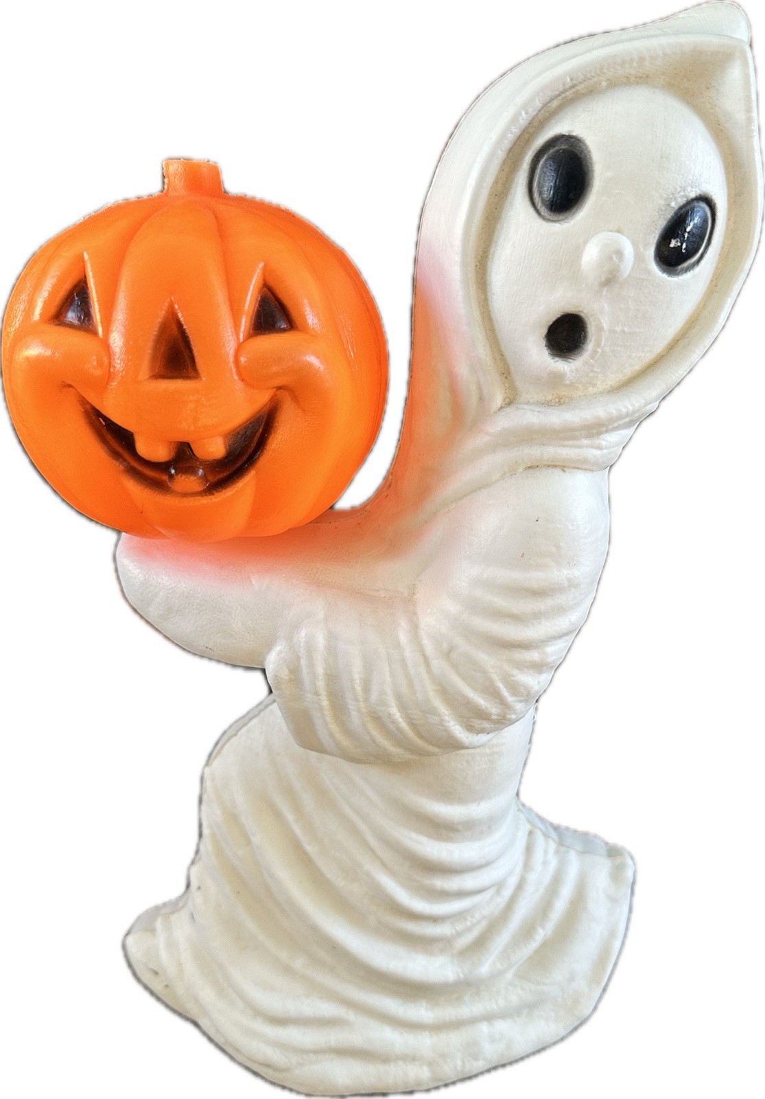 Vtg  GENERAL FOAM GHOST HOLDING PUMPKIN HALLOWEEN tabletop BLOW MOLD  