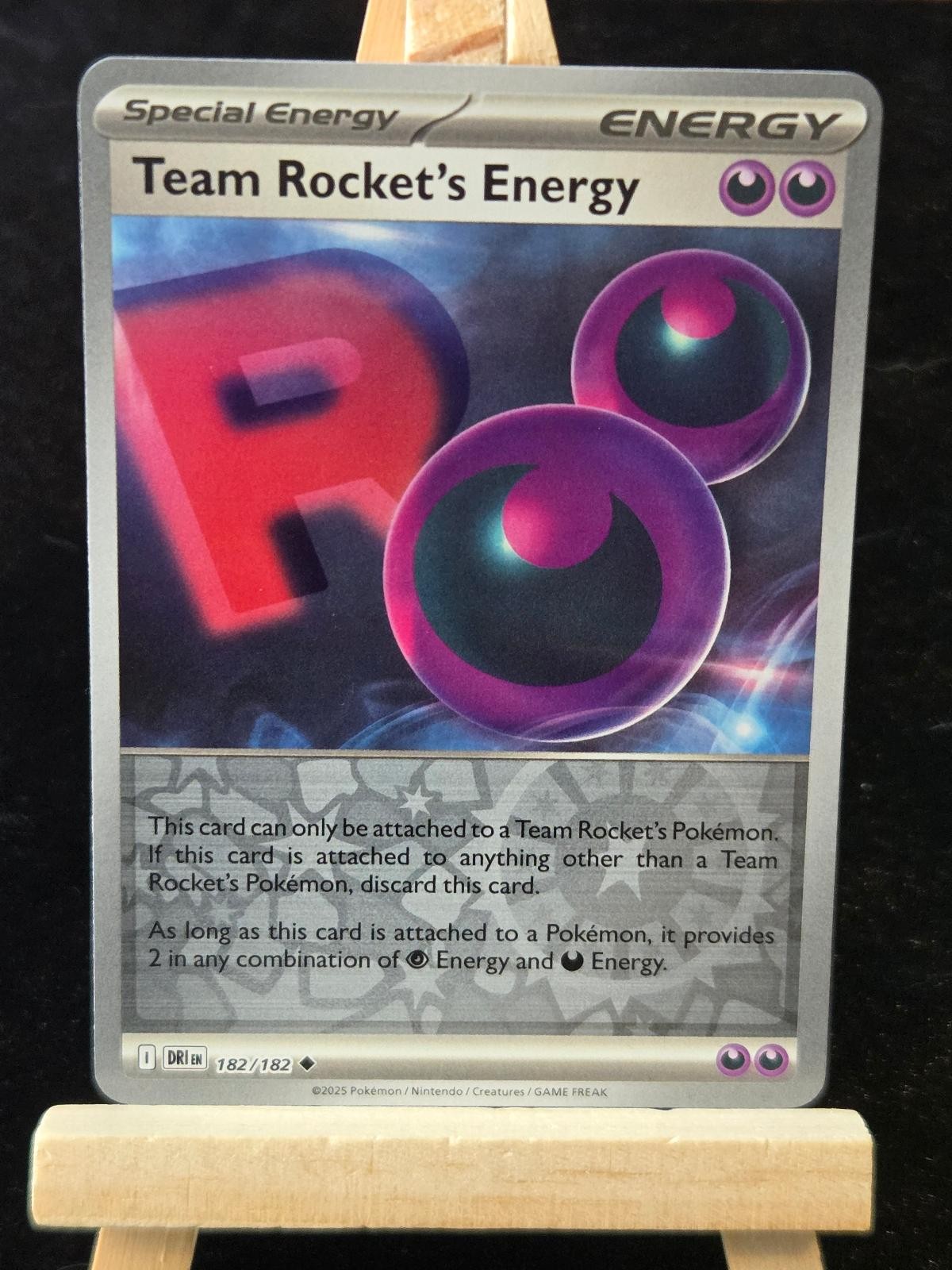 TEAM ROCKET\'S ENERGY 182/182 Destined Rivals NM Reverse Holo Pokemon TCG TEAM ROCKET\'S ENERGY 182/182 Destined Rivals NM Reverse Holo Pokemon TCG