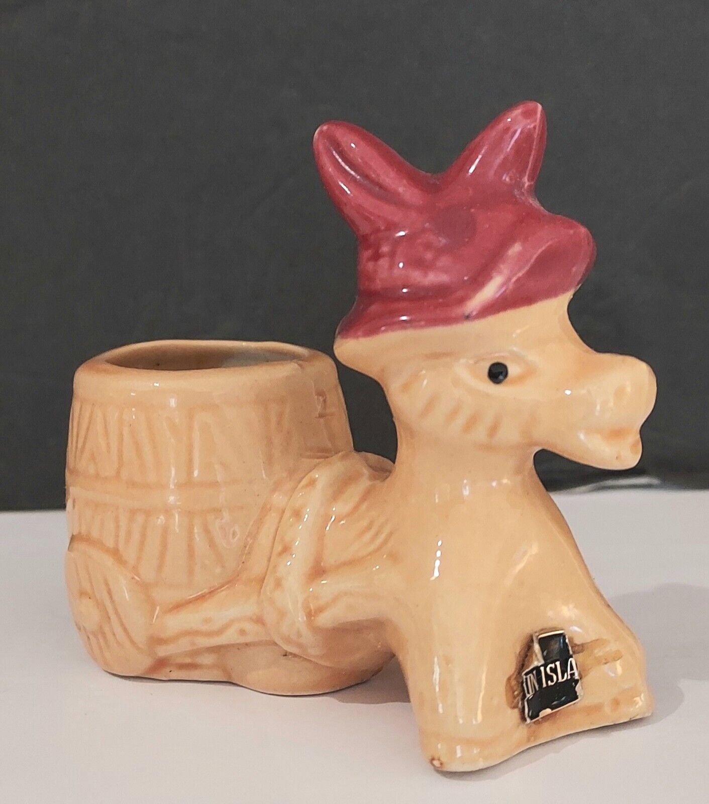 Donkey/Cart Toothpick Holder Vintage Ceramic Cinco de Mayo Festive Sombrero 
