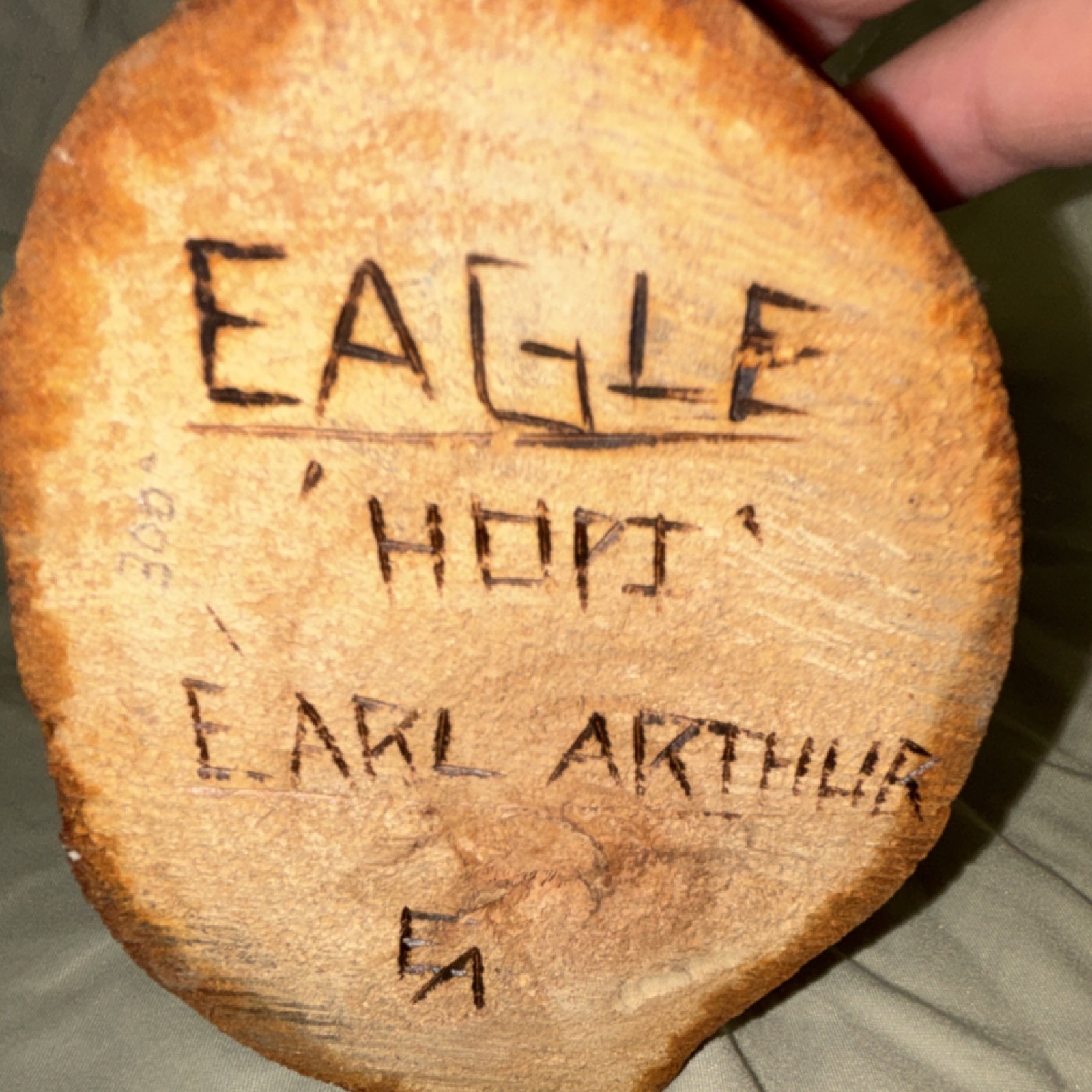 Earl Arthur Hopi Eagle Katsina Kachina Doll 11” Signed Hand Carved