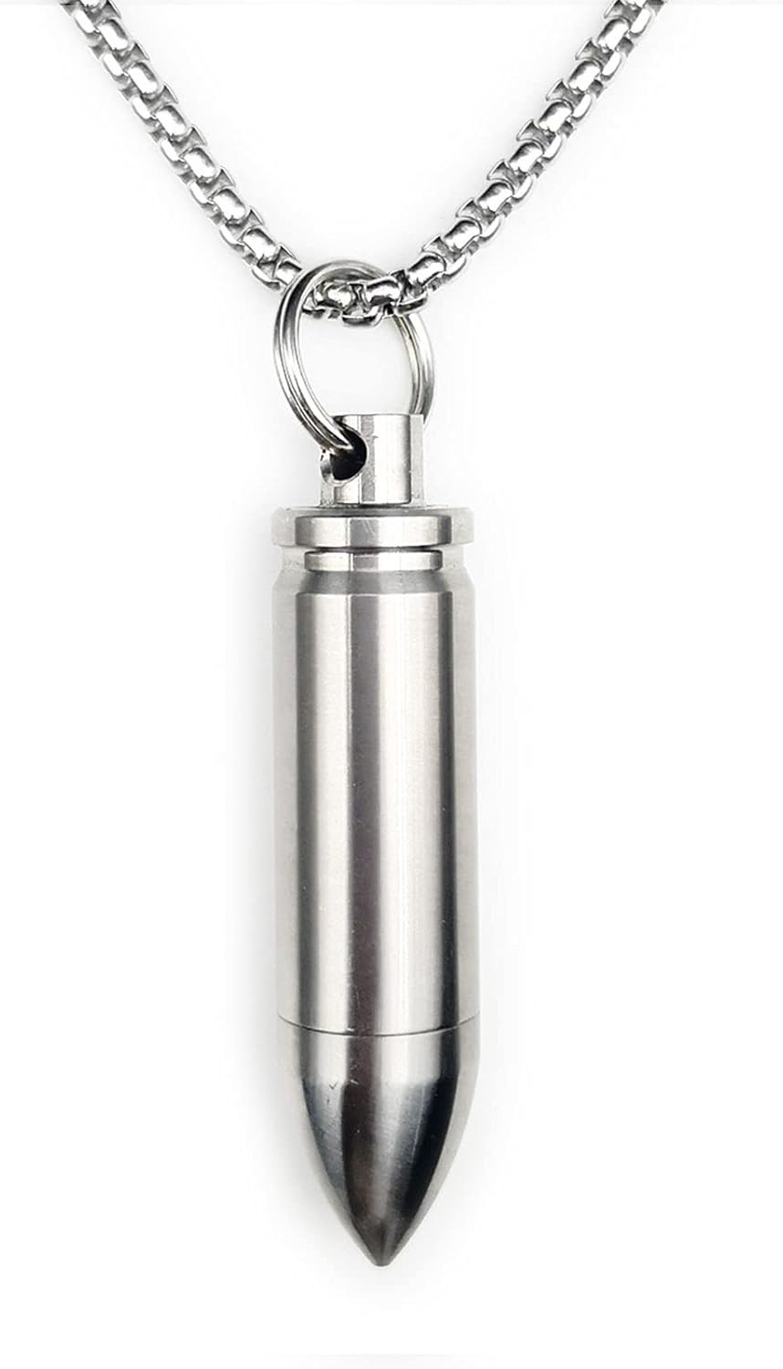 Small Pill Box Titanium Fob Necklace Bullet Nitro Mini Waterproof Pill... Small Pill Box Titanium Fob Necklace Bullet Nitro Mini Waterproof Pill...