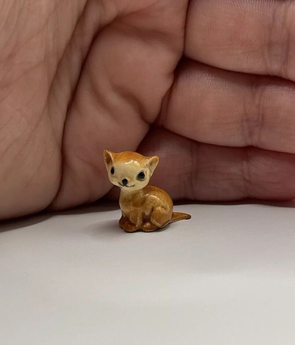 Vintage Retired Rare Hagen Renaker Orange Cat Kitten Miniature Figurine
