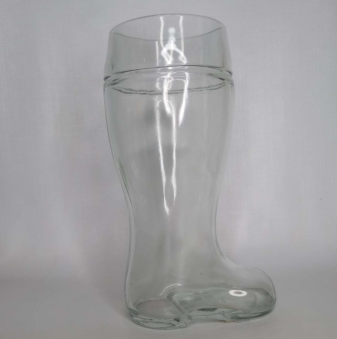 Clear Glass Boot Vase 9.5