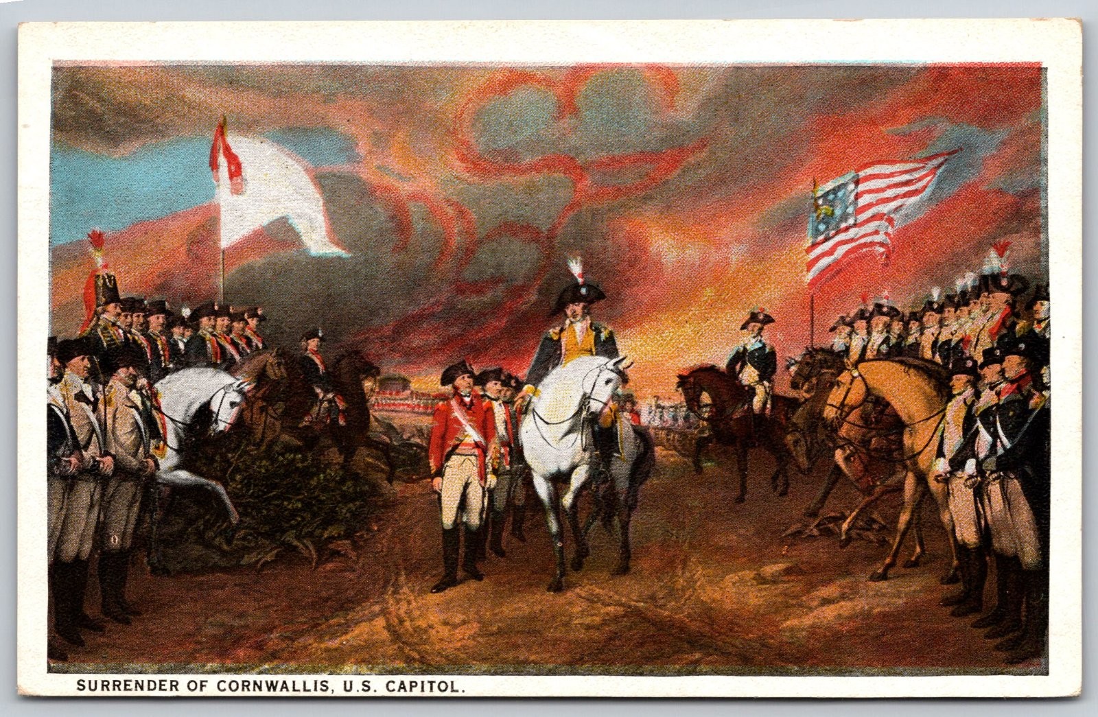 Surrender of Cornwallis US Capitol American Revolutionary War Postcard PC252 Surrender of Cornwallis US Capitol American Revolutionary War Postcard PC252