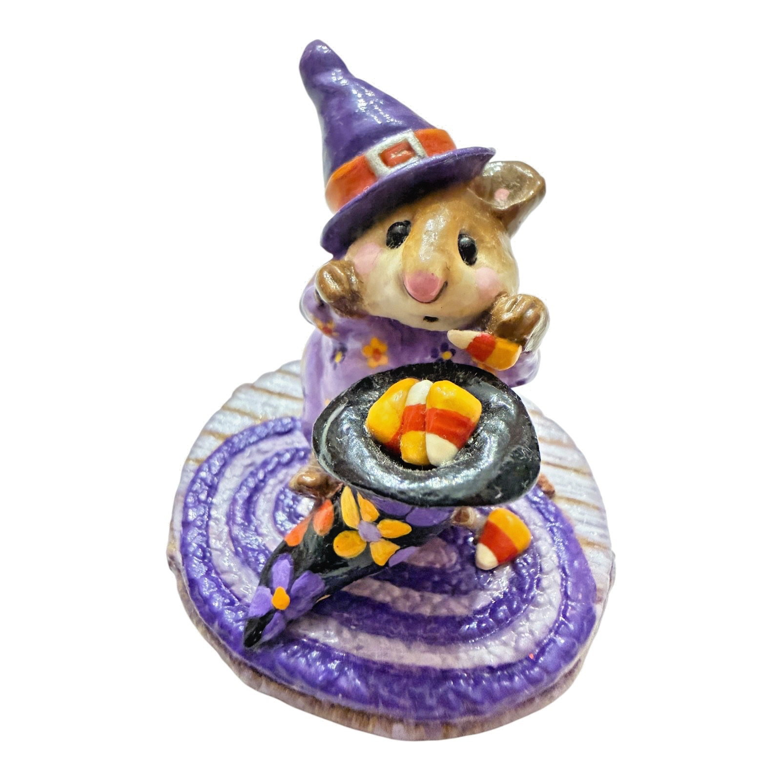 Wee Forest Folk Retired Artist OAK Purple Halloween Mouse