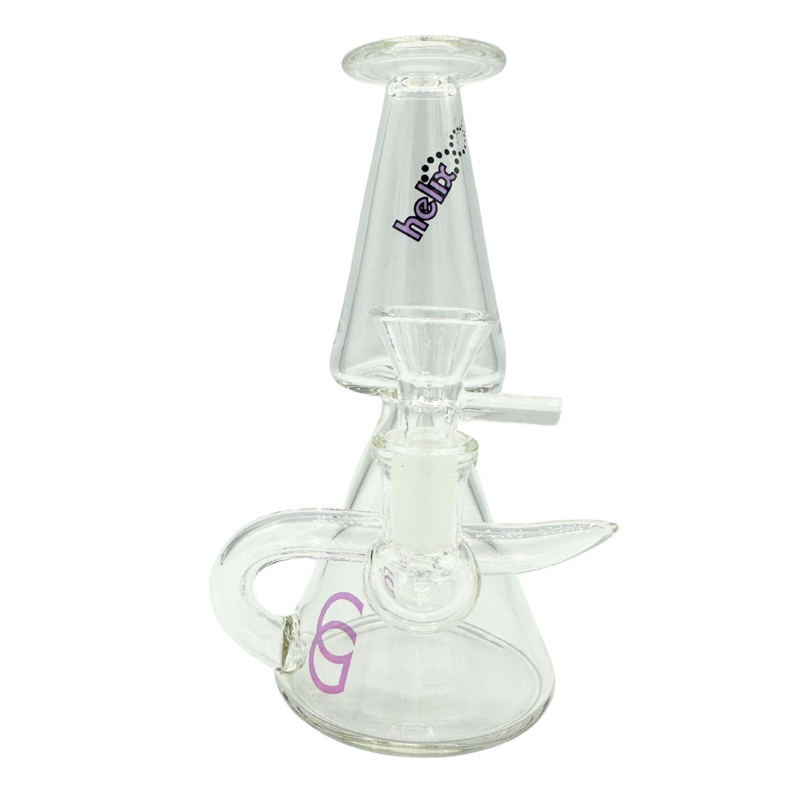 Helix Titan Series Hyperion Premium Glass Water Pipe Purple Logo