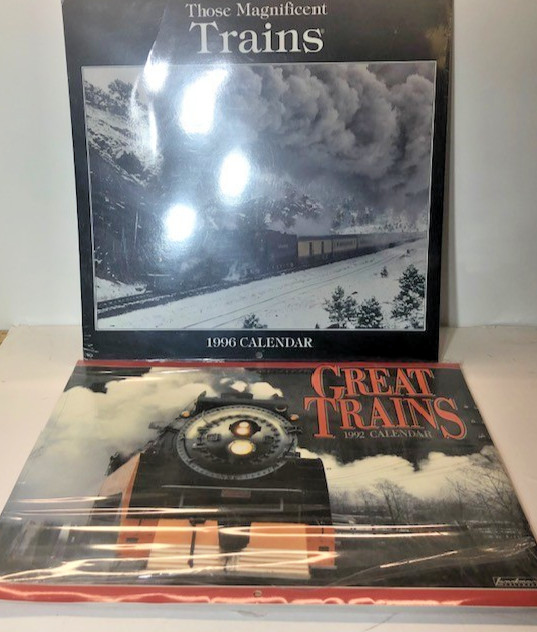 1992 &1996 Vintage Train Calendars New, still in  foil