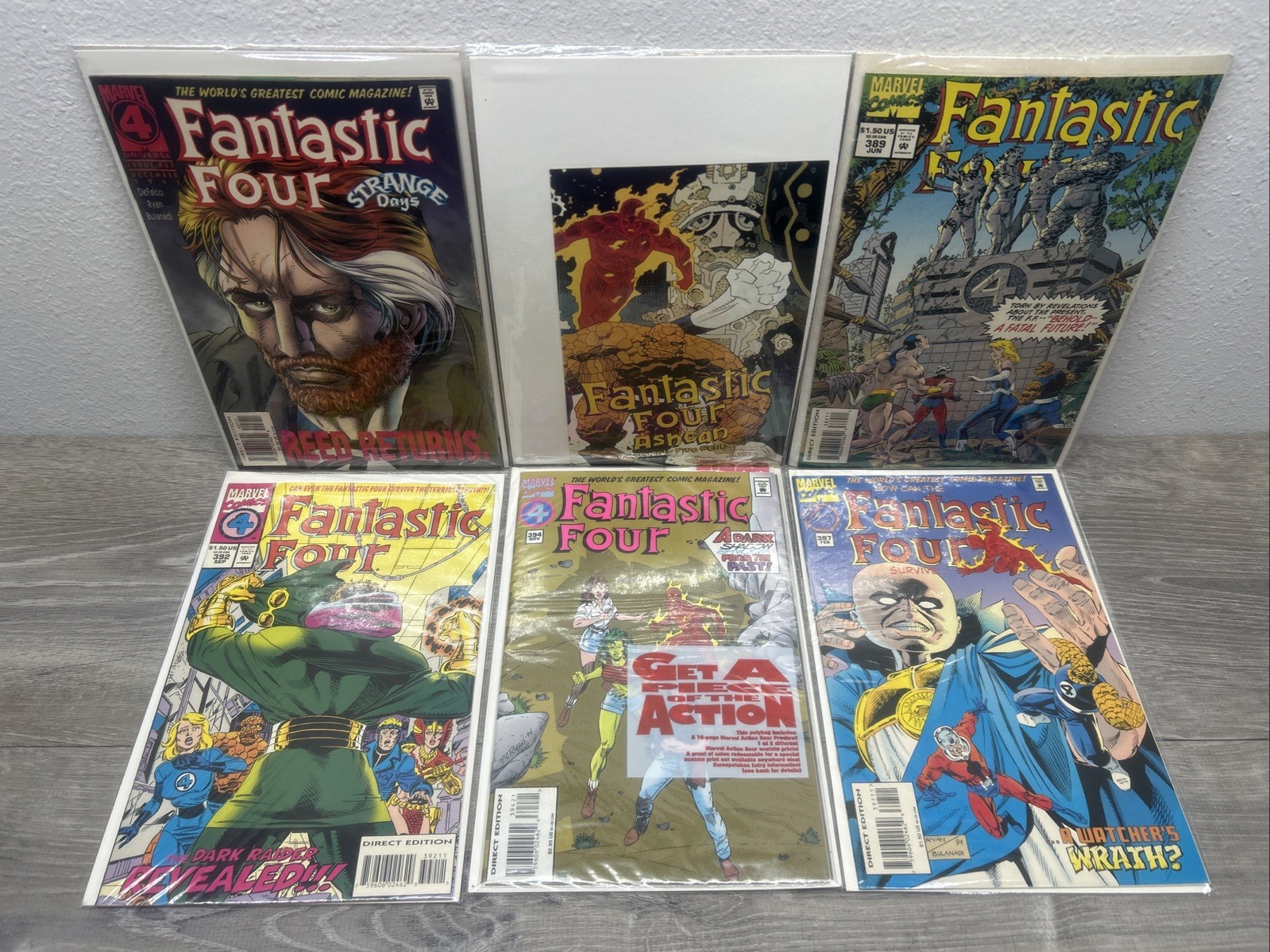 LOT OF 6 VINTAGE MARVEL COMICS FANTASTIC FOUR 1990’s NM