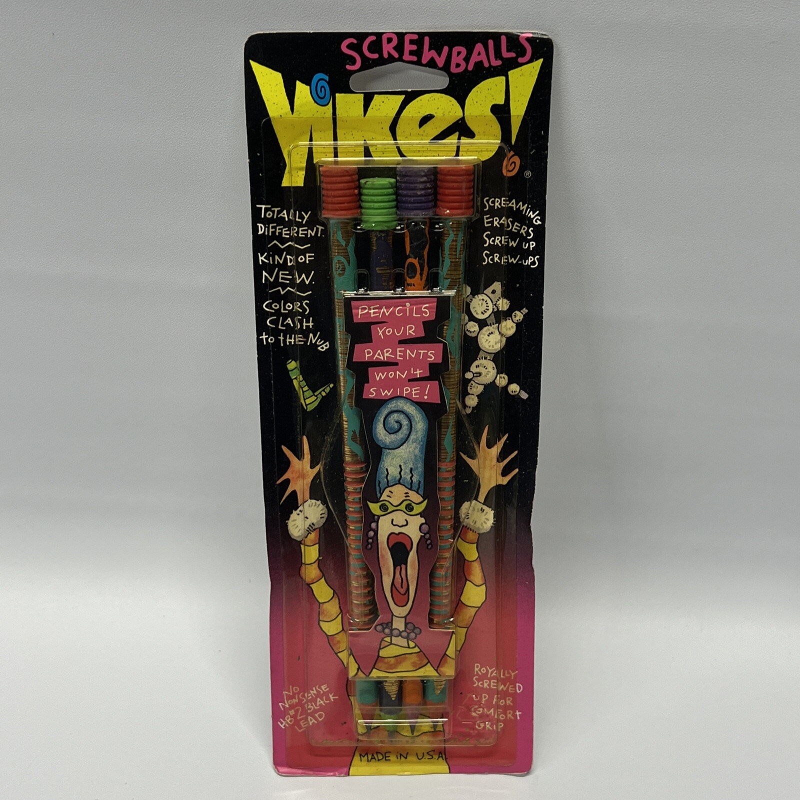 Vintage 90s Yikes Pencils Screwballs #2 Pencils Made In U.S.A. Nickelodeon Vintage 90s Yikes Pencils Screwballs #2 Pencils Made In U.S.A. Nickelodeon