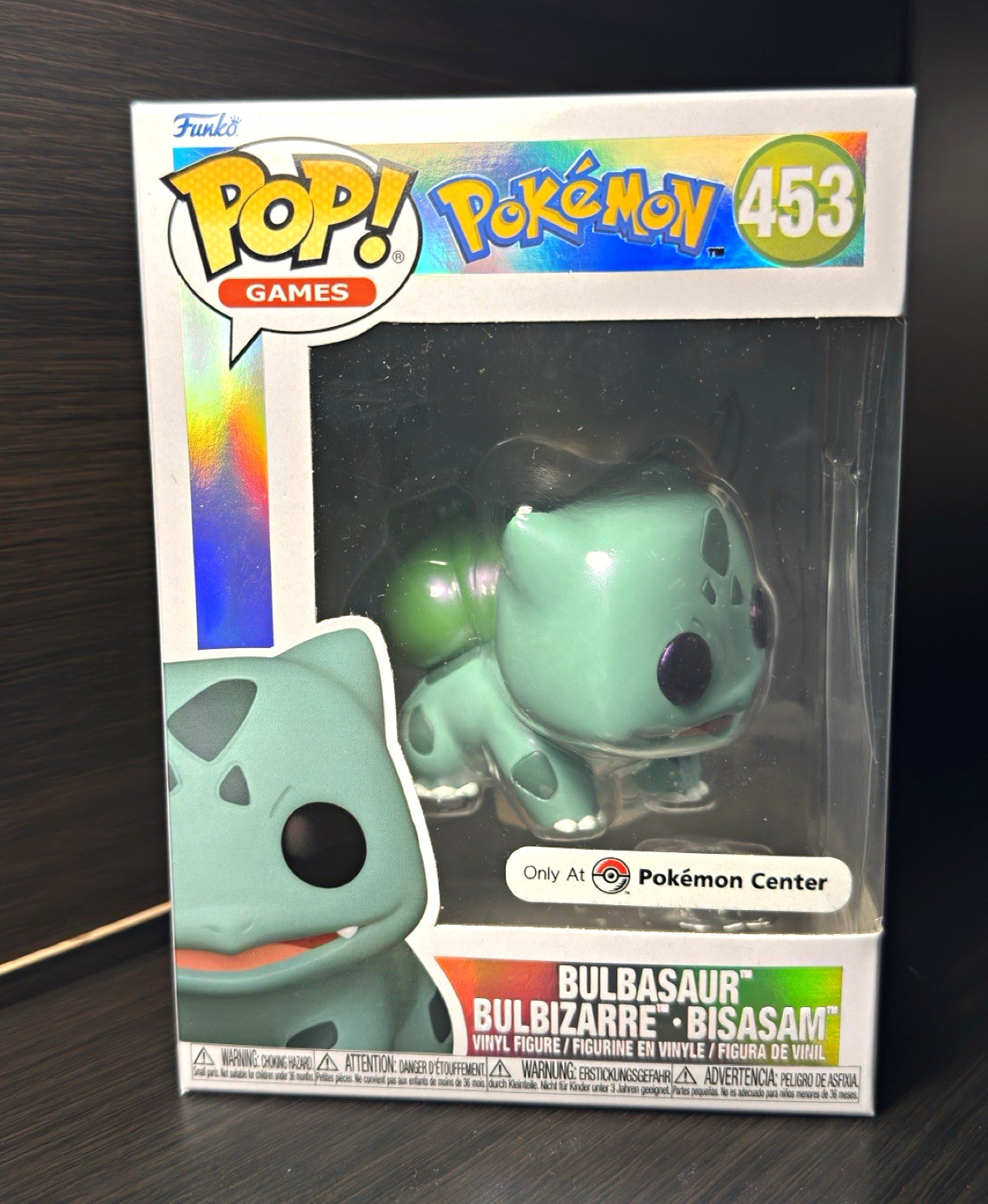 Funko Pop Games Pokémon Bulbasaur Pearlescent #453 Pokemon Center Exclusive