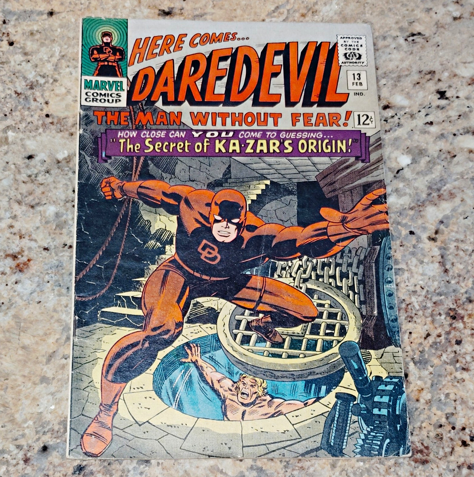 Marvel Comics Daredevil #13 (1965) The Secret of Ka-Zar's Origin Stan Lee