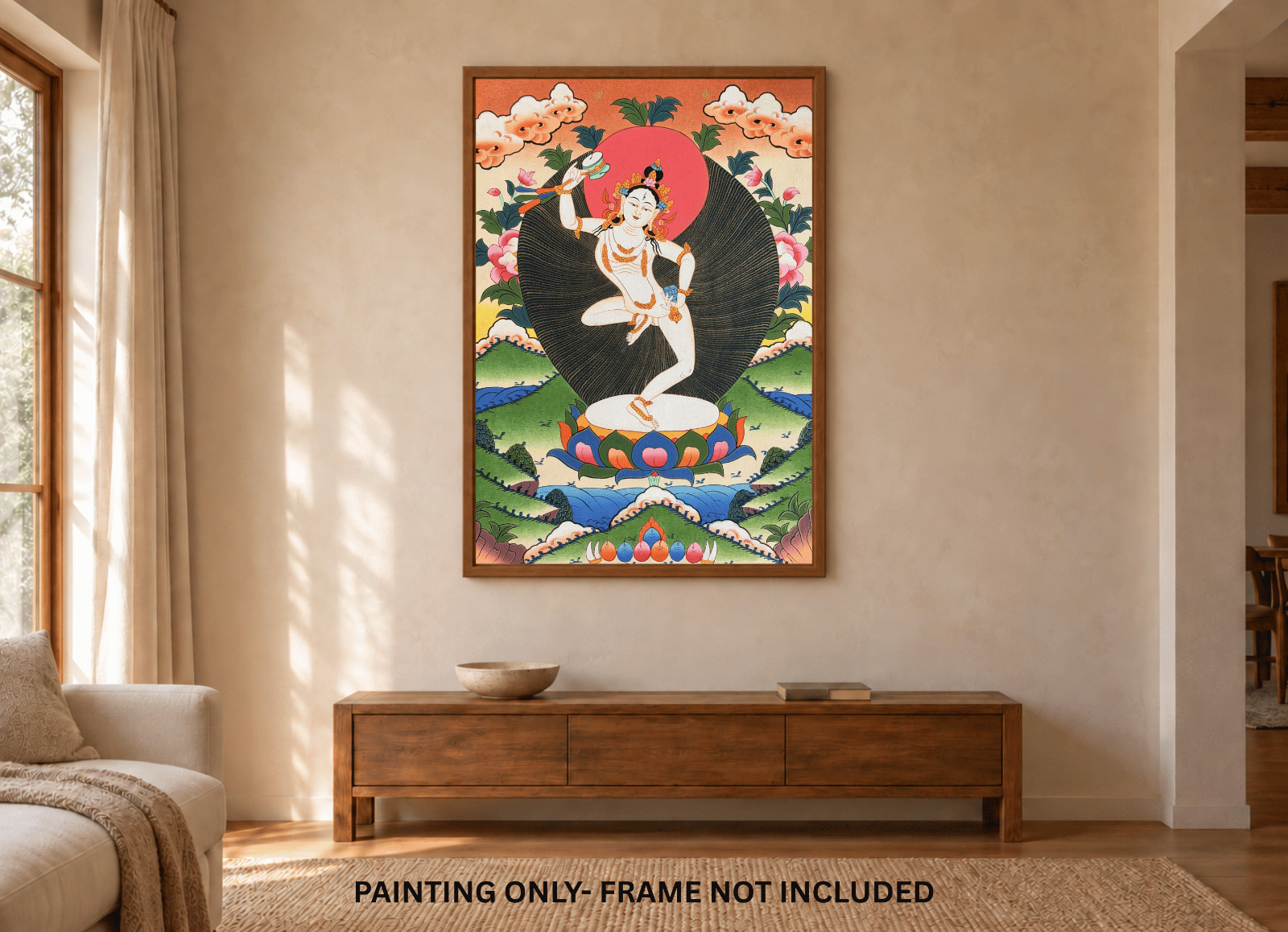MACHIG LABDRON YOGINI | HAND PAINTED TIBETAN THANGKA | CHOD BUDDHIST ART
