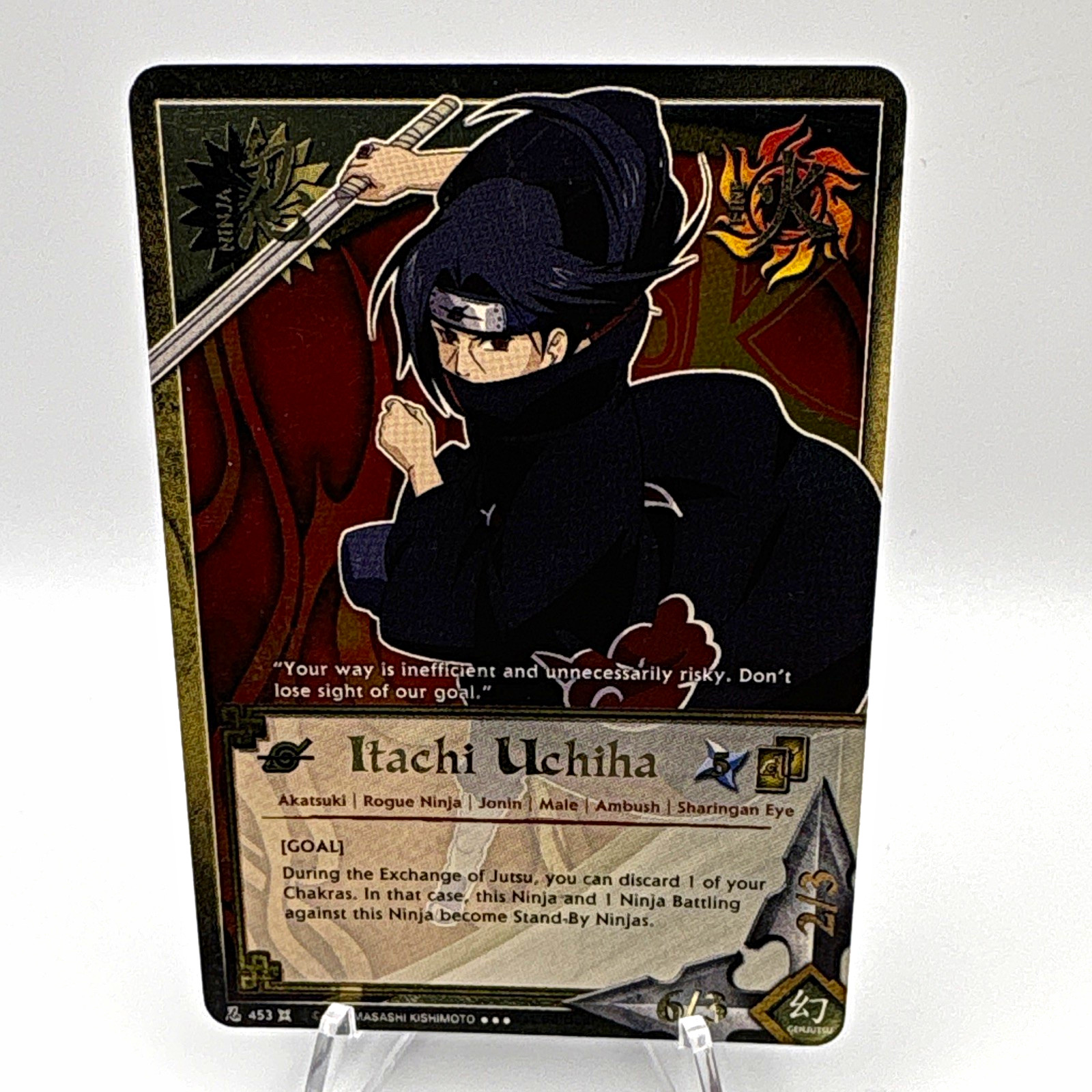 Vintage Naruto Card Game Itachi Uchiha #453 foil rare LP