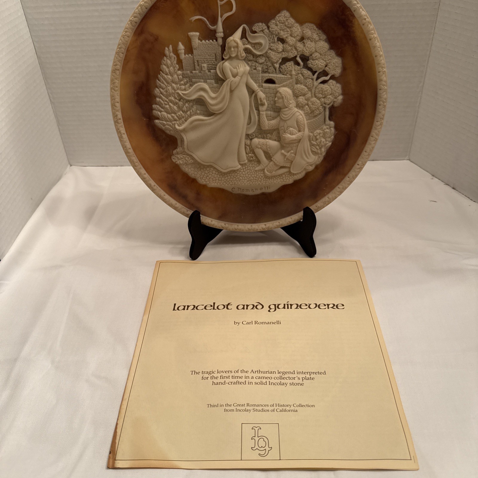 Incolay Studios of Cali. A Thing of Beauty Plate. the Romantic Poets Collection