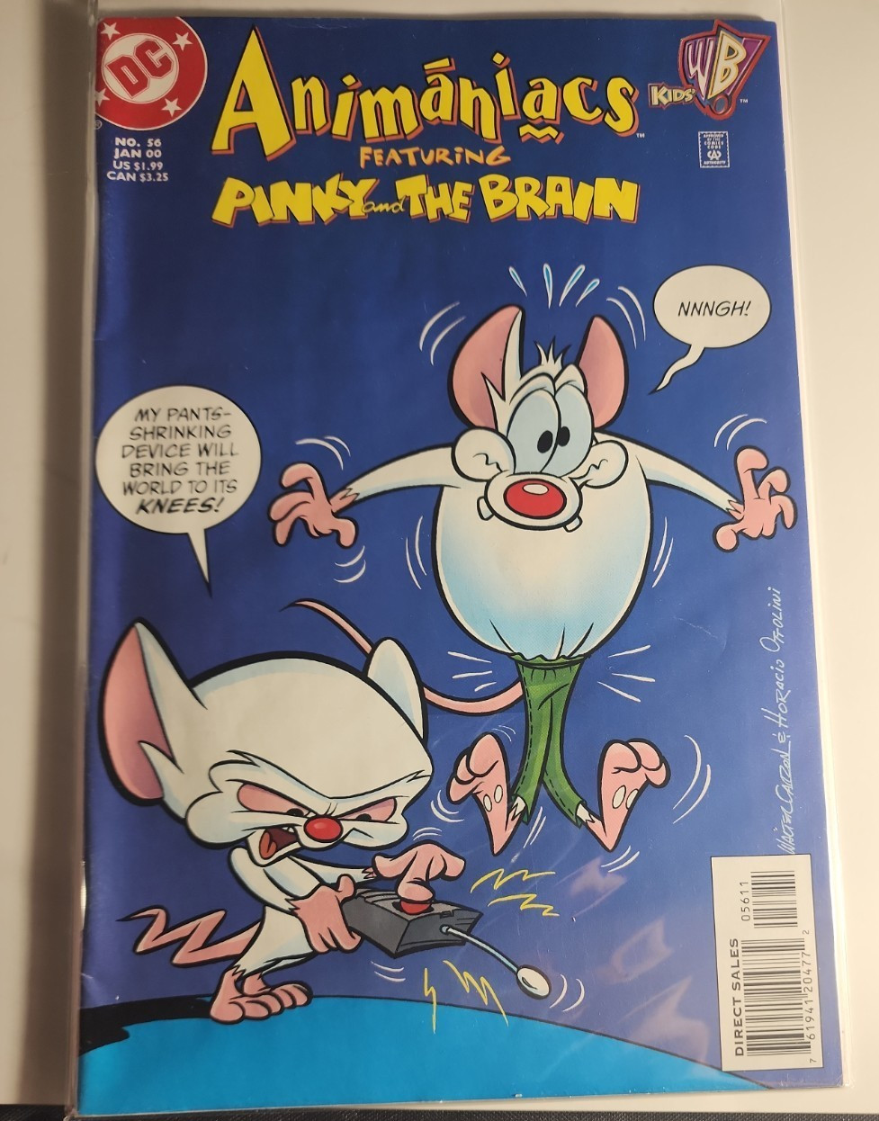 Animaniacs #56 (2000) Pinky and the Brain Cover DC Comics VF/NM WB Kids