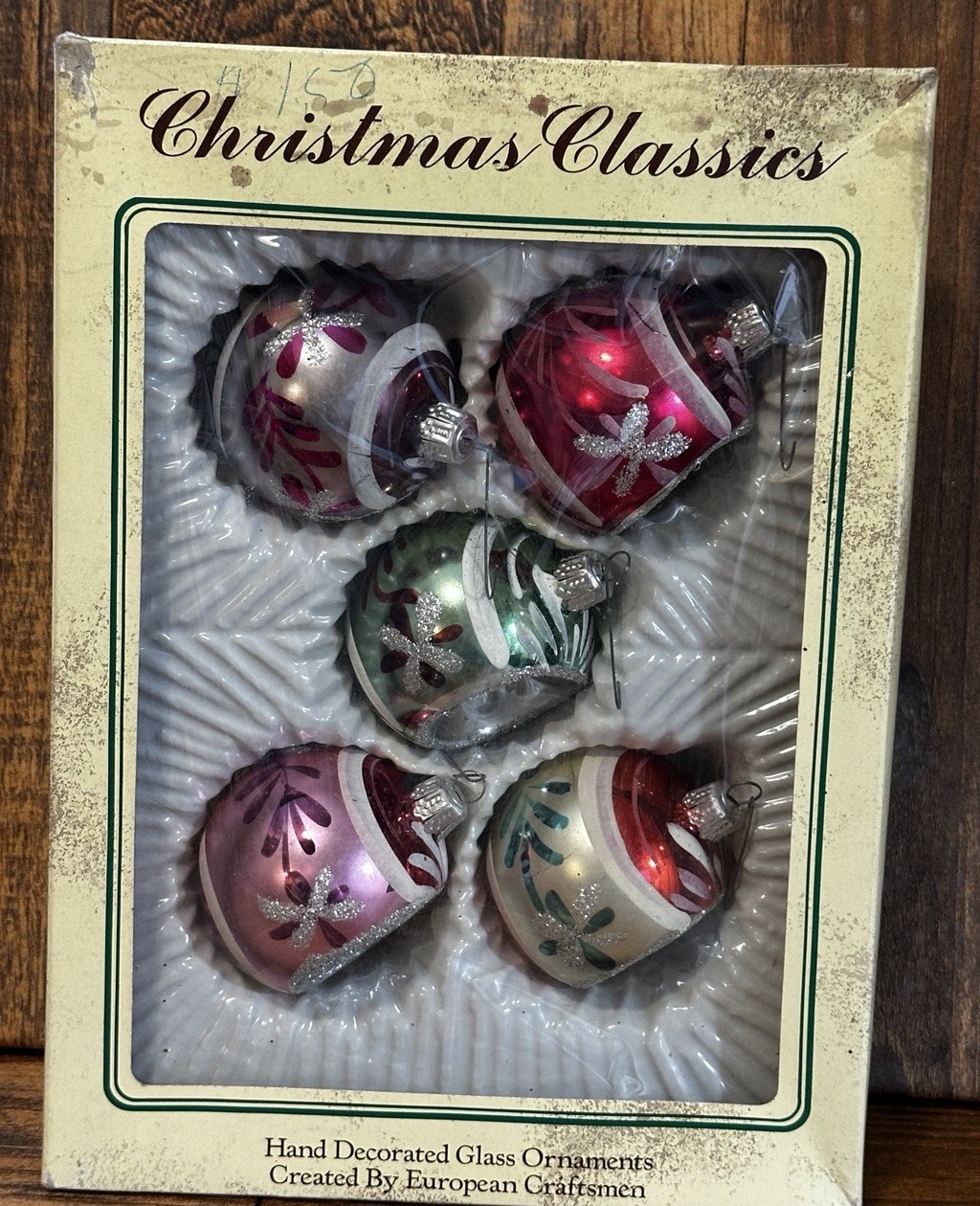 VINTAGE CHRISTMAS CLASSICS K-MART INDENT CHRISTMAS ORNAMENTS